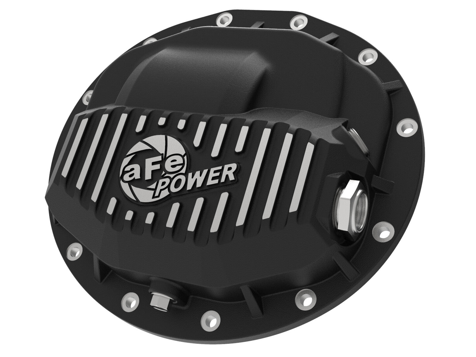 Pro Series Front Differential Cover Black w/ Machined Fins Dodge Trucks 2500/3500 13-23 (Aam 9.25-12) aFe Power