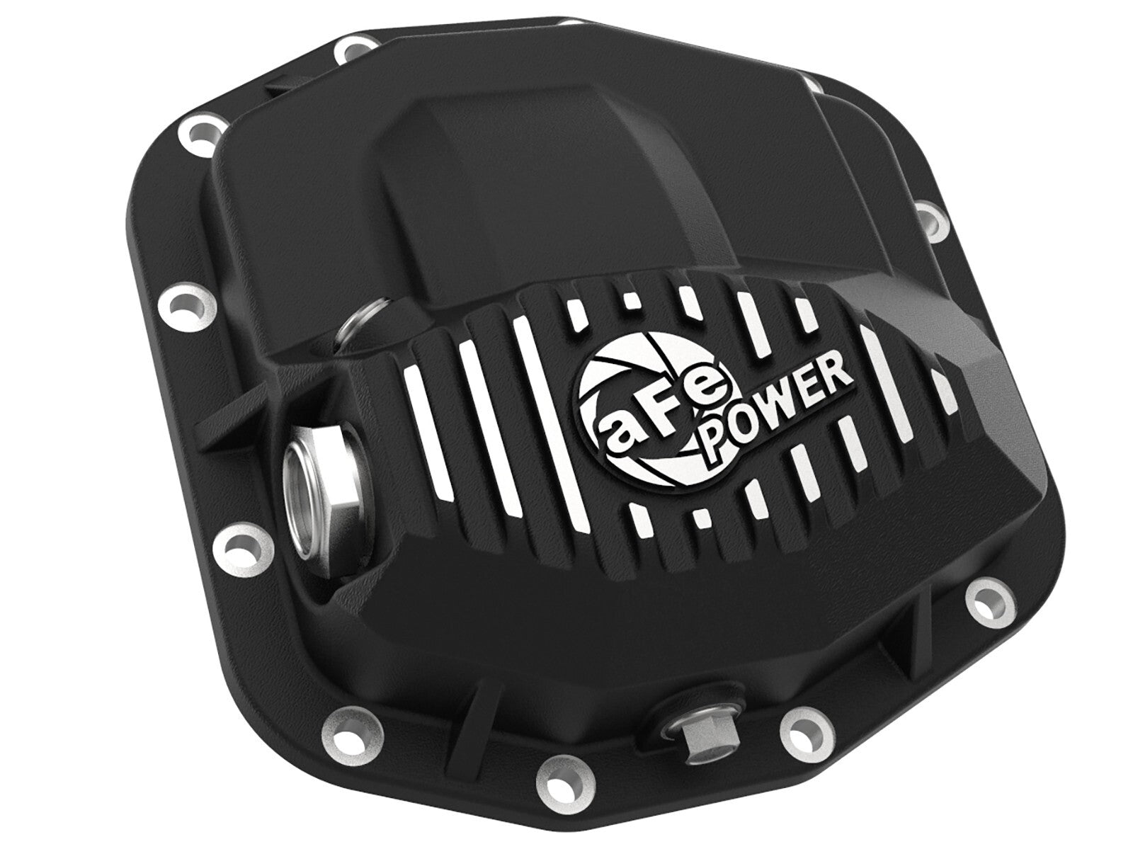Pro Series Front Differential Cover Black Finish w/ Machined Fins Jeep Wrangler (Jl) 18-23/ Gladiator (Jt) 20-23 (Dana M210) aFe Power