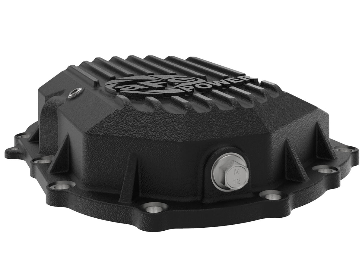 Pro Series Front Differential Cover Black w/ Machined Fins GM 2500/3500 11-20 V8-6.0L/6.6L (Aam 9.25) aFe Power