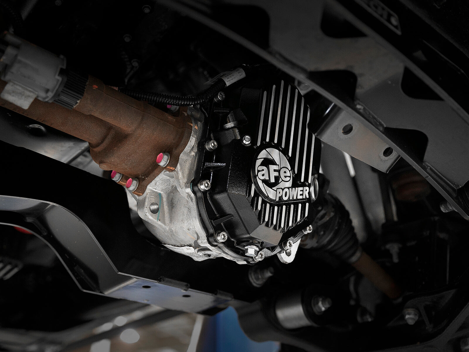 Pro Series Front Differential Cover Black w/ Machined Fins GM 2500/3500 11-20 V8-6.0L/6.6L (Aam 9.25) aFe Power