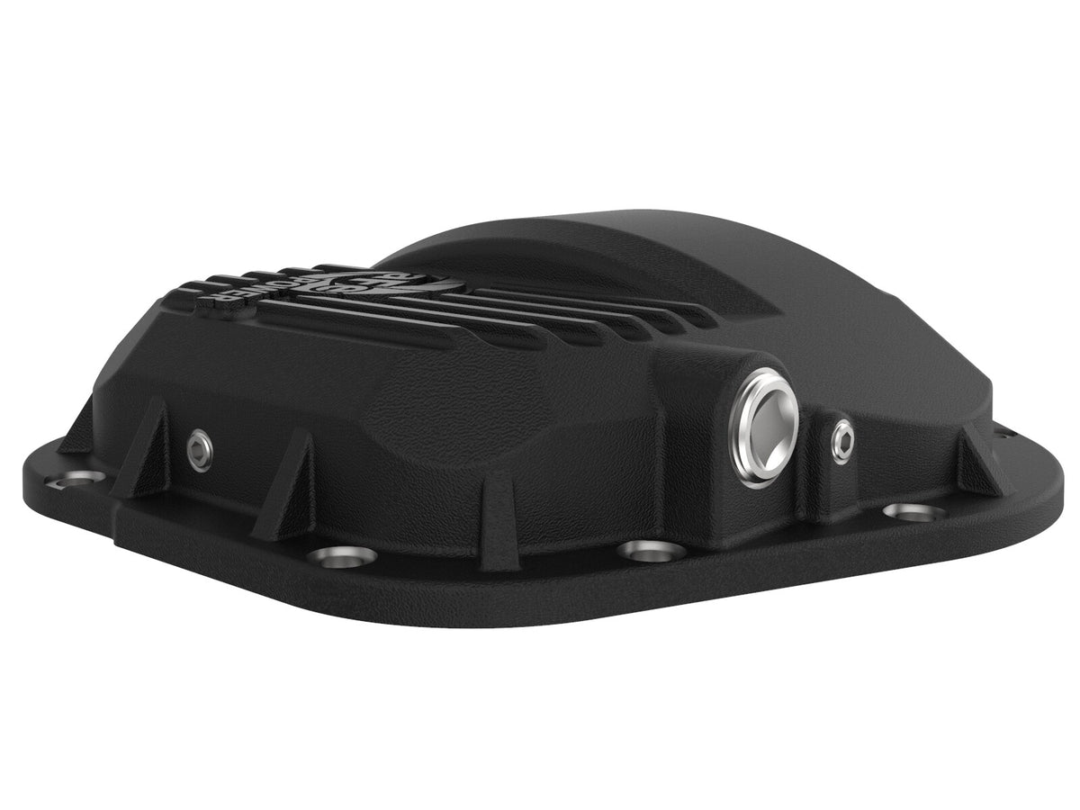 Pro Series Dana 60 Front Differential Cover Black w/ Machined Fins Ford F-250/F-350 99-23 (Dana 50 / Dana 60 / Dana 61 Axles) aFe Power