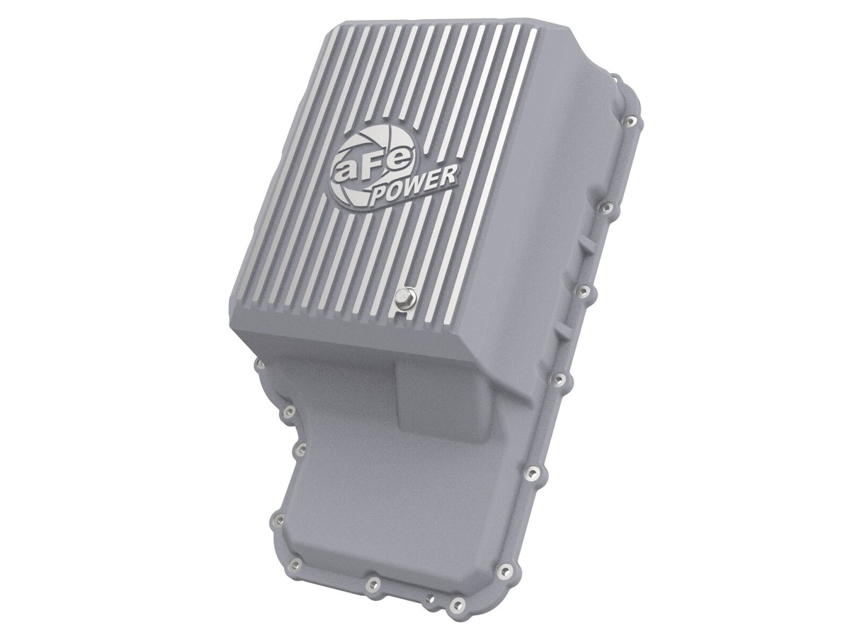 Street Series Transmission Pan Raw w/ Machined Fins Ford Trucks 20-22 (10R140 Transmission) aFe Power