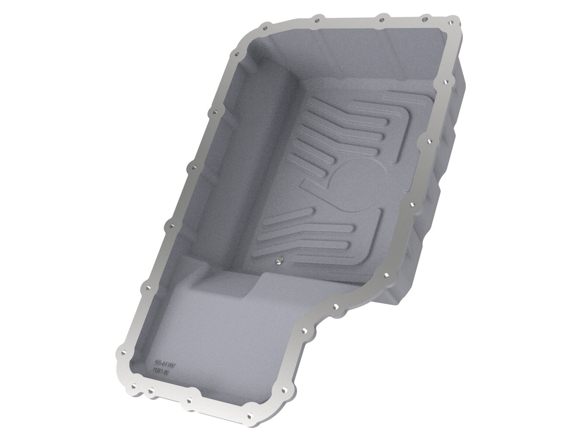 Street Series Transmission Pan Raw w/ Machined Fins Ford Trucks 20-22 (10R140 Transmission) aFe Power