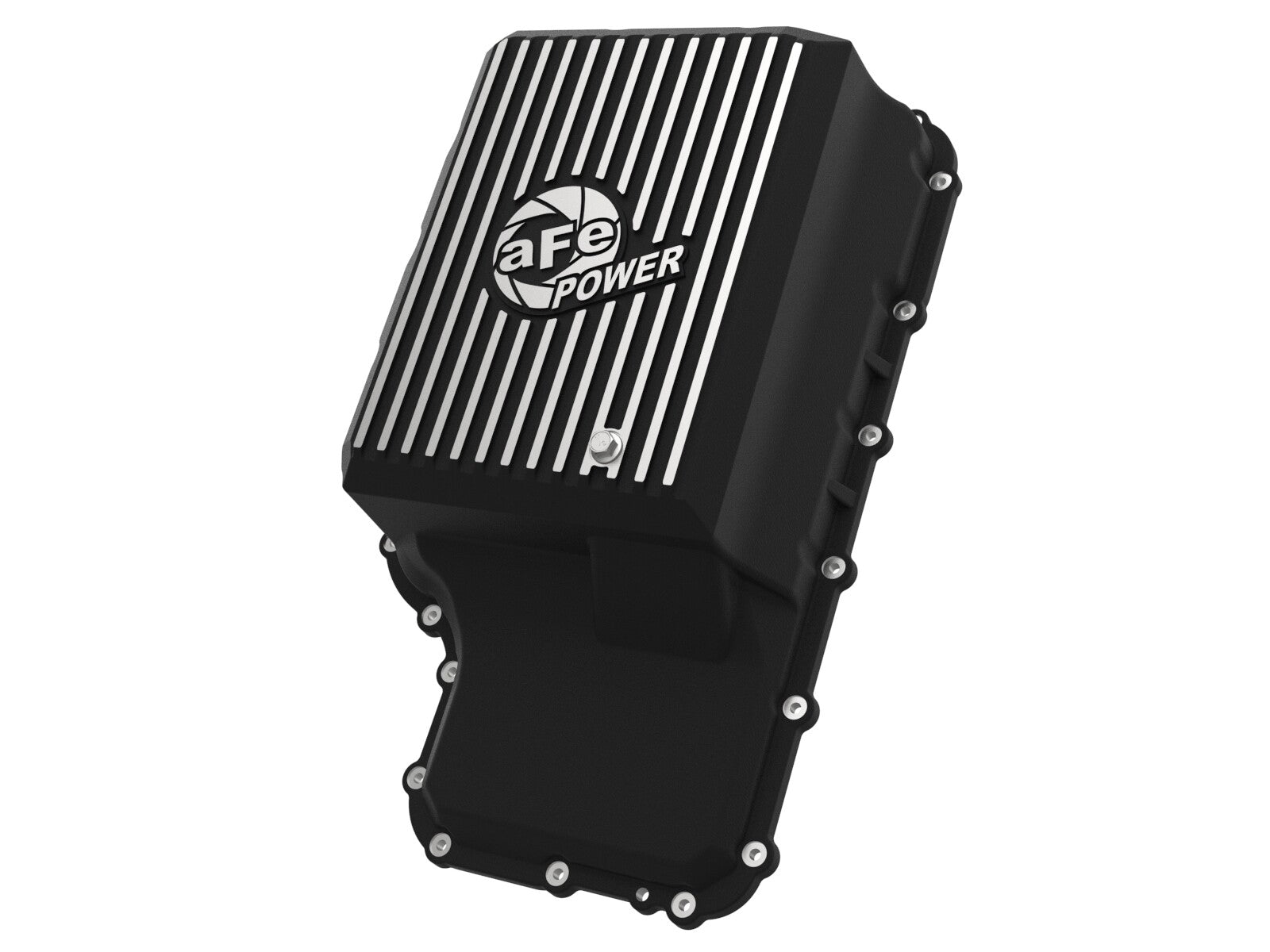 Pro Series Transmission Pan Black w/ Machined Fins Ford Trucks 20-22 (10R140 Transmission) aFe Power
