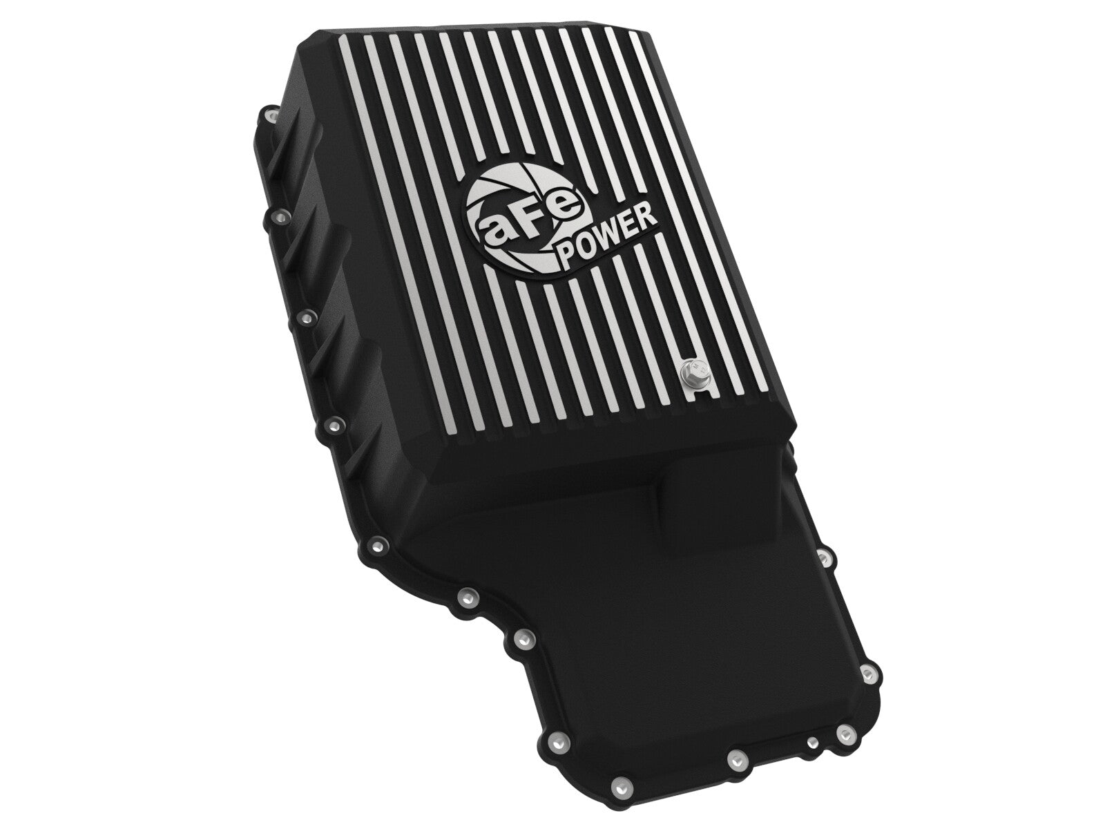 Pro Series Transmission Pan Black w/ Machined Fins Ford Trucks 20-22 (10R140 Transmission) aFe Power