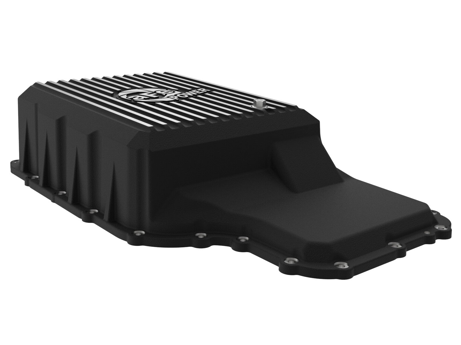 Pro Series Transmission Pan Black w/ Machined Fins Ford Trucks 20-22 (10R140 Transmission) aFe Power