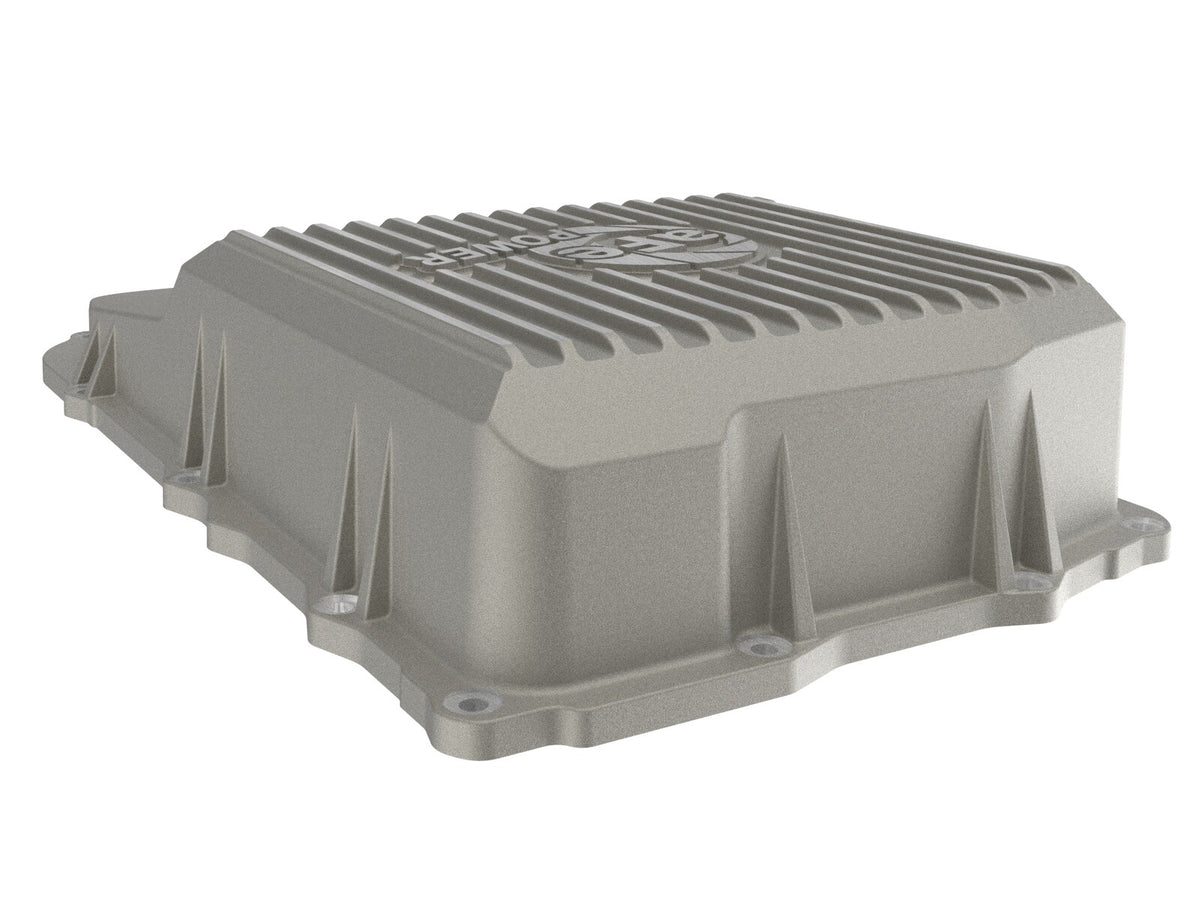 Street Series Transmission Pan Raw w/ Machined Fins Jeep Wrangler (Jl) 18-25 (850RE/8HP70/8HP75 Transmission) aFe Power