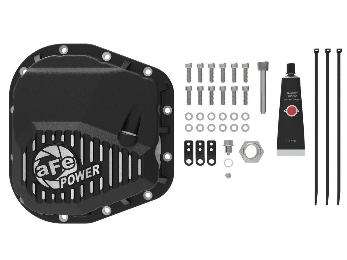 Pro Series 9.75 Rear Differential Cover Black w/ Machined Fins Ford F-150/Raptor 97-23 (9.75-12) aFe Power