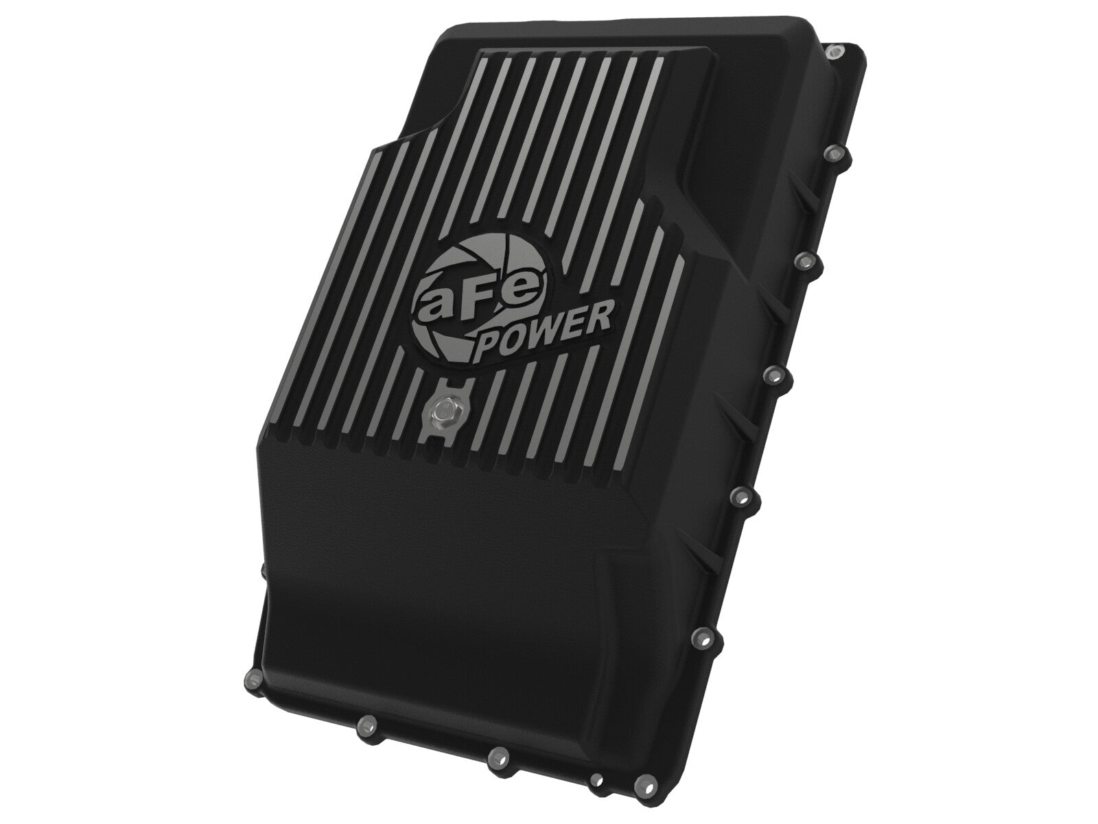 Pro Series Transmission Pan Black w/ Machined Fins Ford Trucks/SUVs 17-25 (10R60/10R80) aFe Power