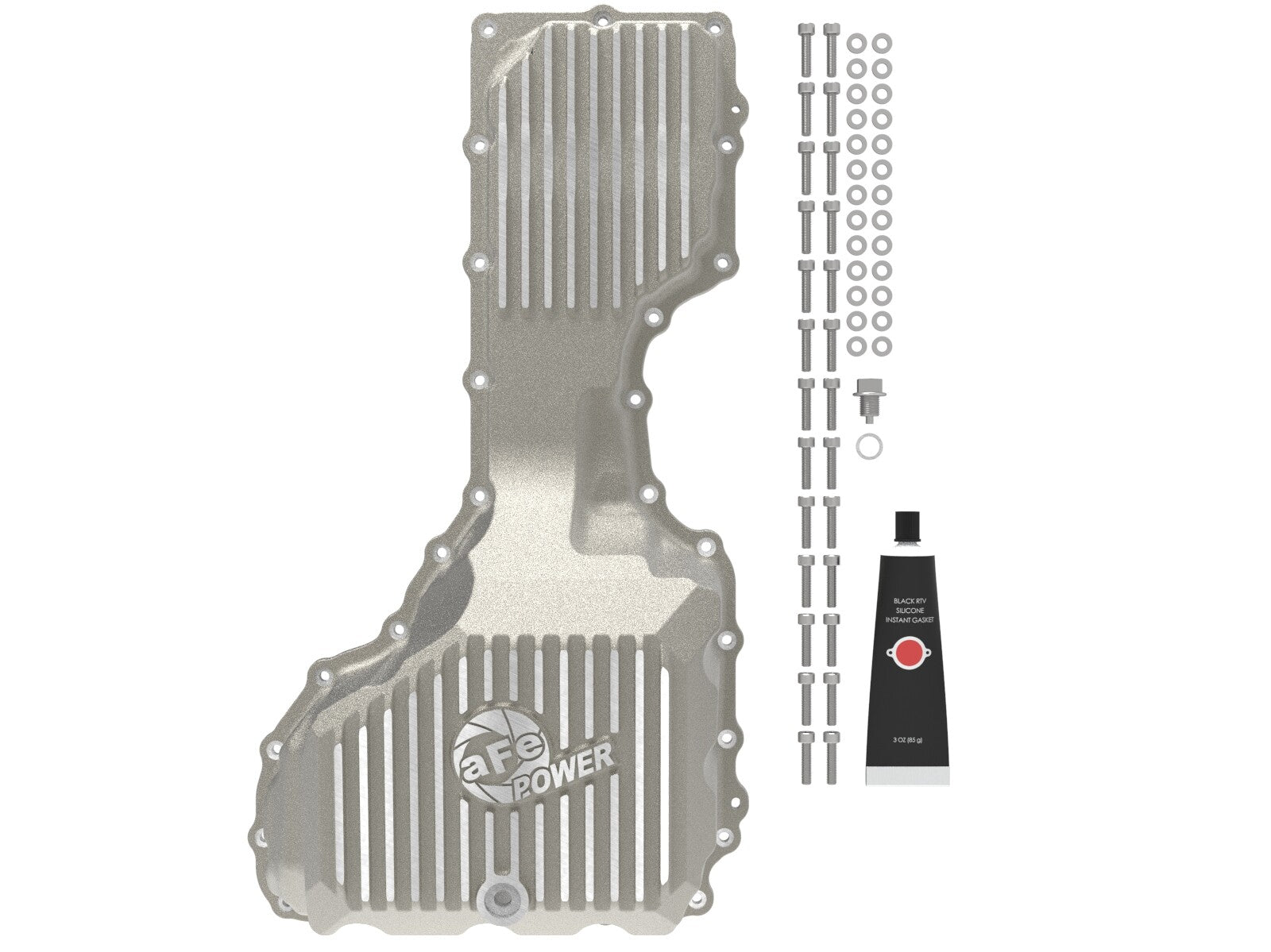 Street Series Engine Oil Pan Raw w/ Machined Fins GM Diesel Trucks 17-19 V8-6.6L (td) L5P aFe Power