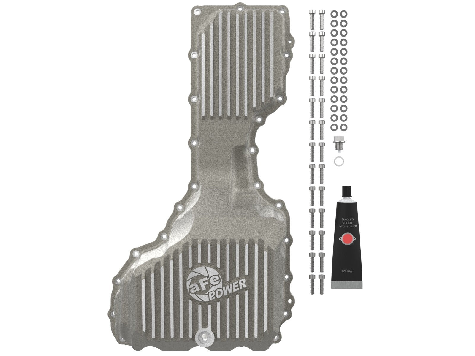 Street Series Engine Oil Pan Raw w/ Machined Fins GM Diesel Trucks 20-26 V8-6.6L (td) L5P aFe Power