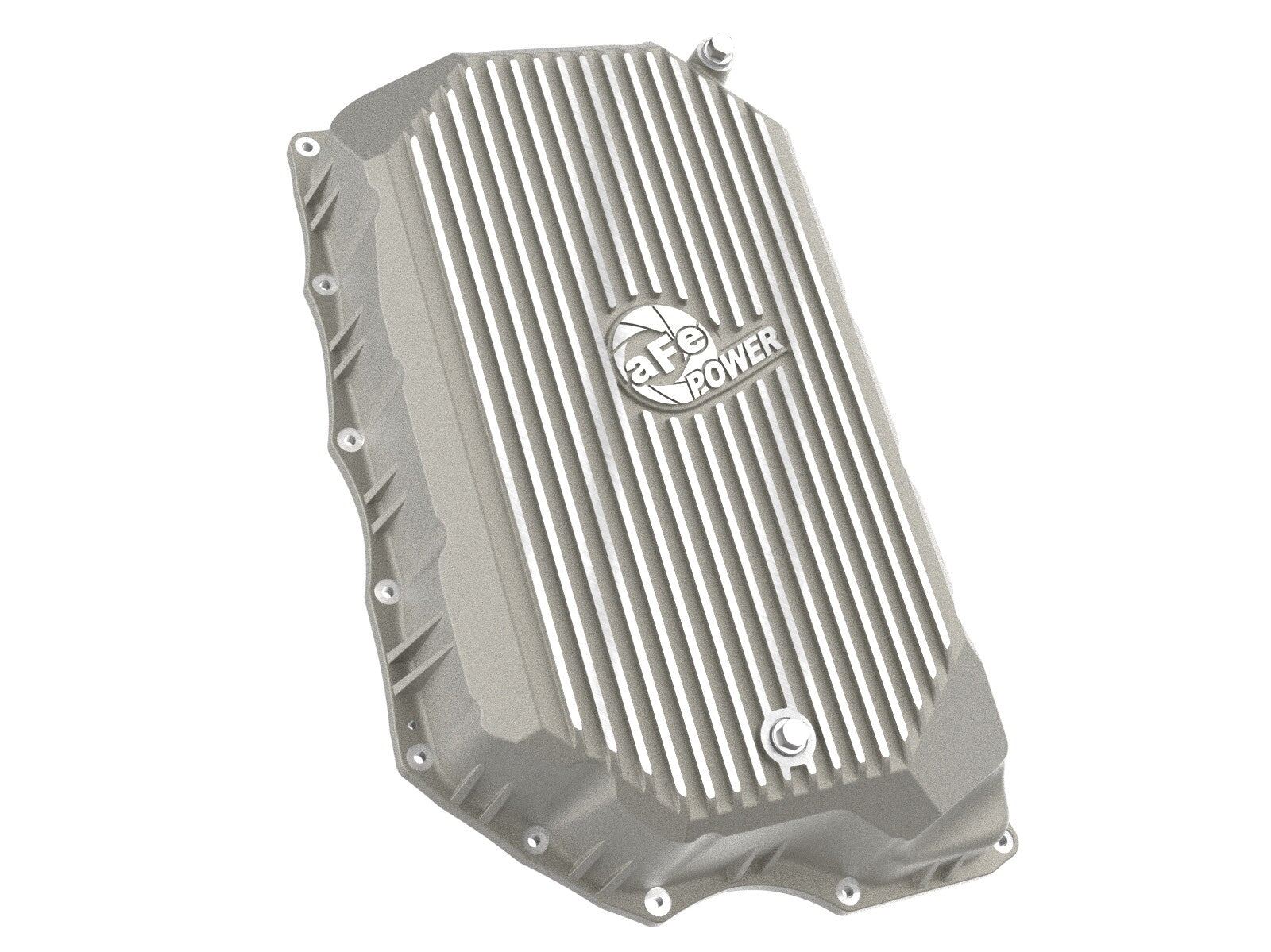 Street Series Transmission Pan Raw w/ Machined Fins GM Diesel Trucks 20-26 V8-6.6L (td) L5P aFe Power