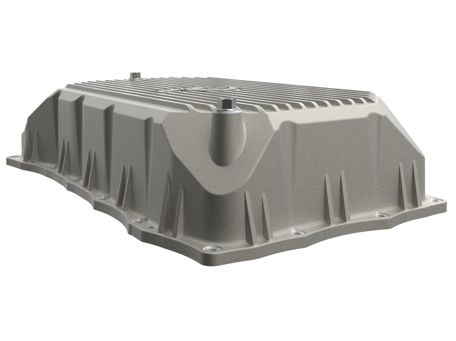 Street Series Transmission Pan Raw w/ Machined Fins GM Diesel Trucks 20-26 V8-6.6L (td) L5P aFe Power