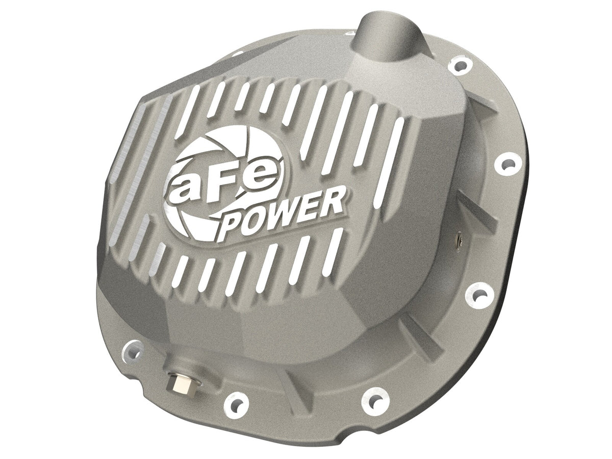 Street Series Rear Differential Cover Raw w/ Machined Fins Ford F-150 90-14 (Ford 8.8) aFe Power