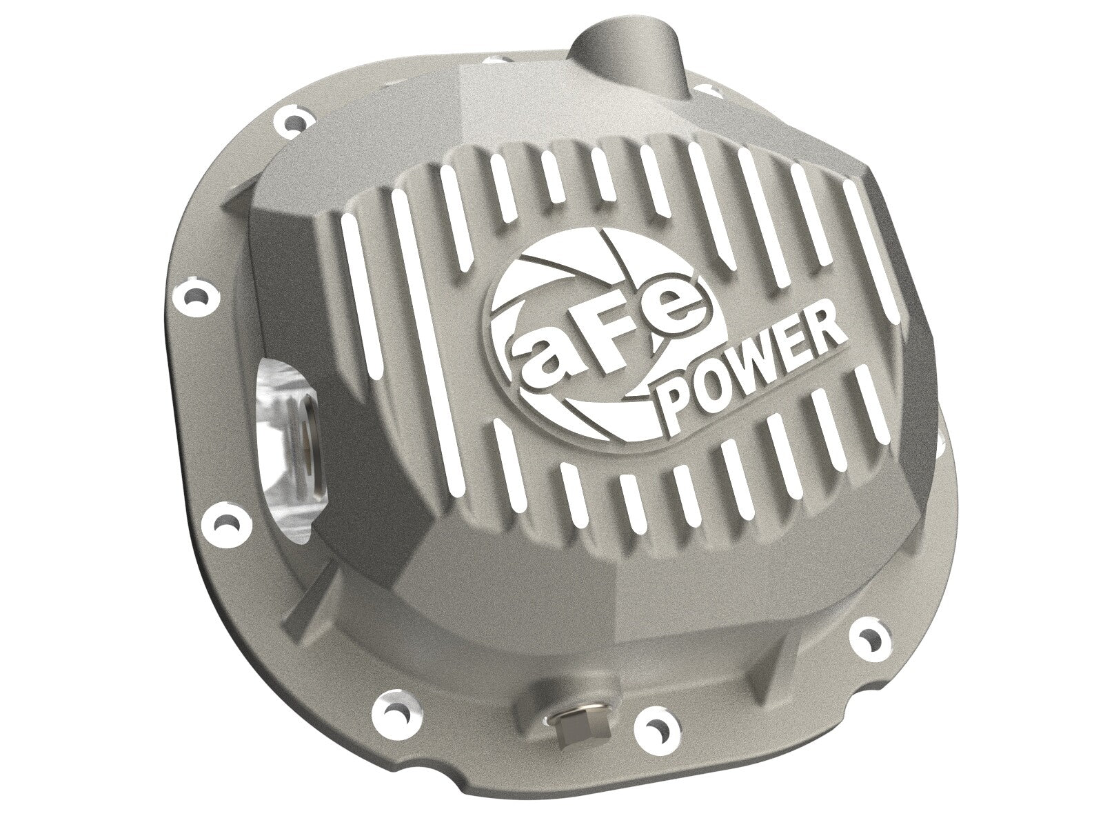 Street Series Rear Differential Cover Raw w/ Machined Fins Ford F-150 90-14 (Ford 8.8) aFe Power