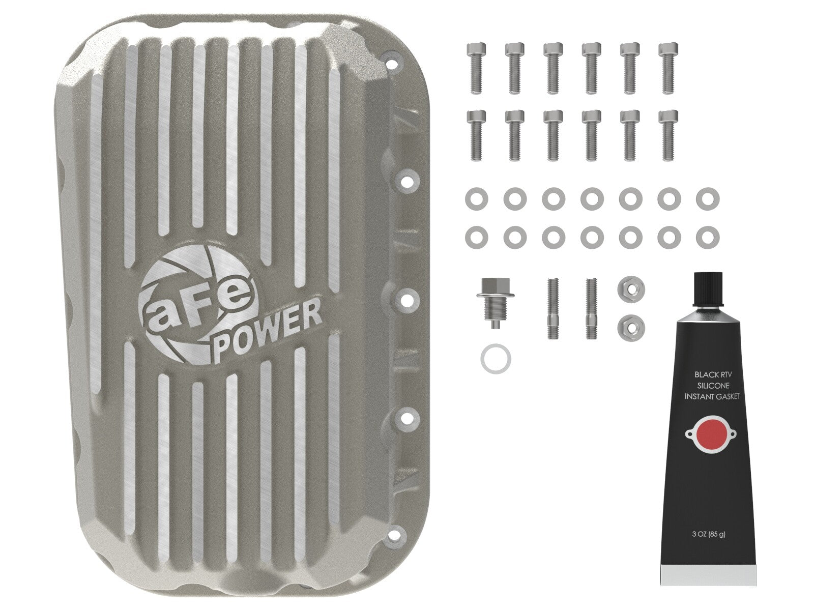 Street Series Engine Oil Pan Raw w/ Machined Fins Jeep Wrangler (JK) 12-18 V6-3.6L aFe Power