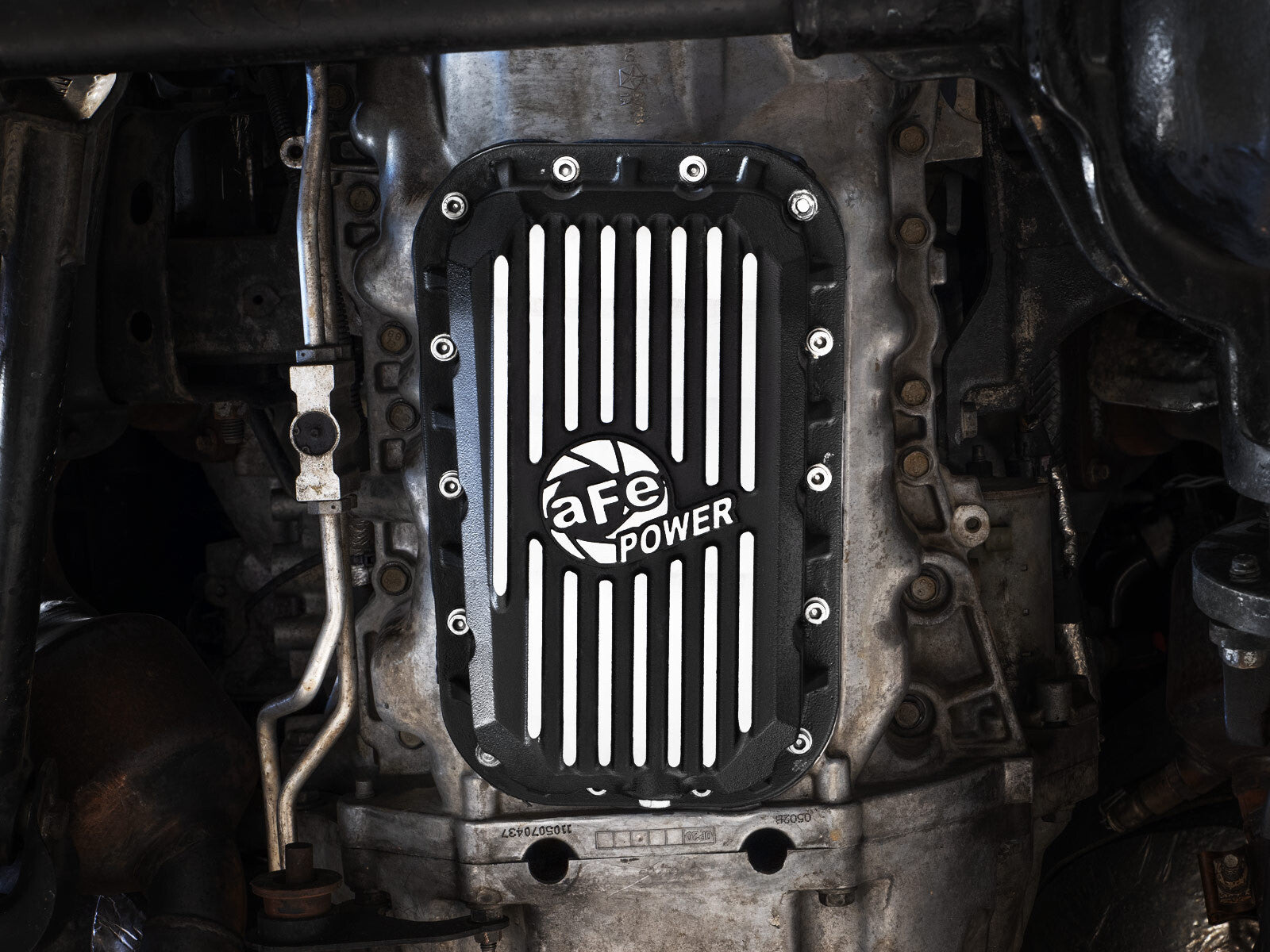 Pro Series Engine Oil Pan Black w/ Machined Fins Jeep Wrangler (JK) 12-18 V6-3.6L aFe Power