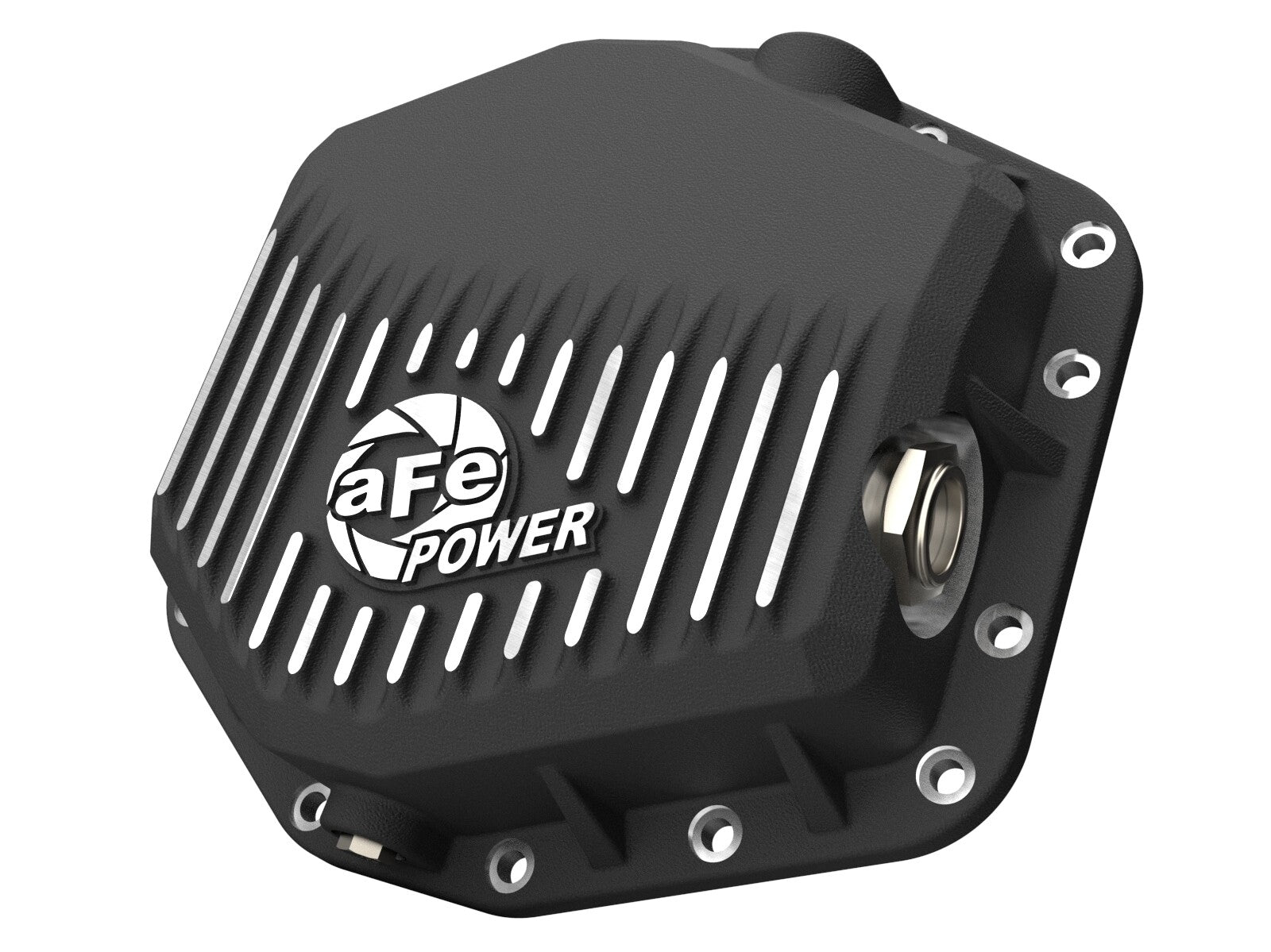 Pro Series Rear Differential Cover Black w/ Machined Fins Ford Bronco Raptor 22-26 V6-3.0L (tt) aFe Power
