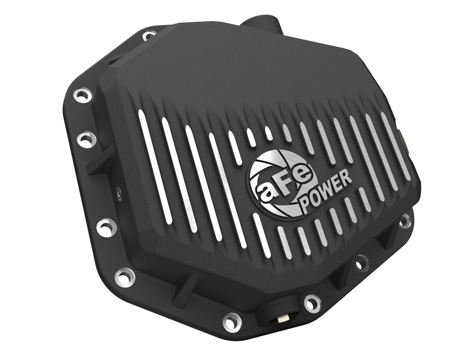 Pro Series Rear Differential Cover Black w/ Machined Fins Ford Bronco Raptor 22-26 V6-3.0L (tt) aFe Power