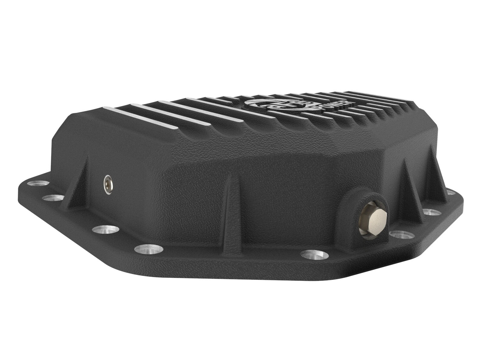 Pro Series Rear Differential Cover Black w/ Machined Fins Ford Bronco Raptor 22-26 V6-3.0L (tt) aFe Power