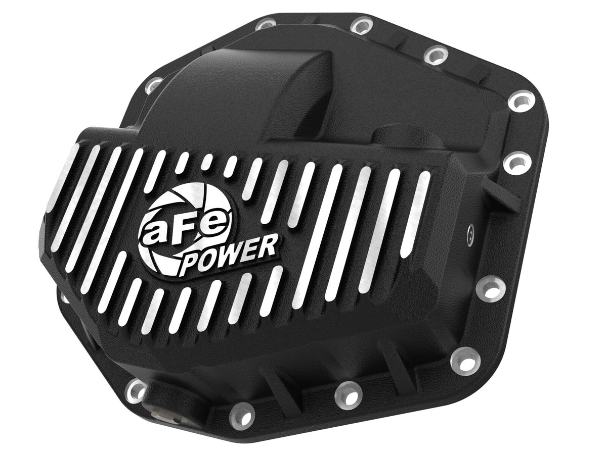 Pro Series Front Differential Cover Black w/ Machined Fins Ford F-250/350 23-26 aFe Power