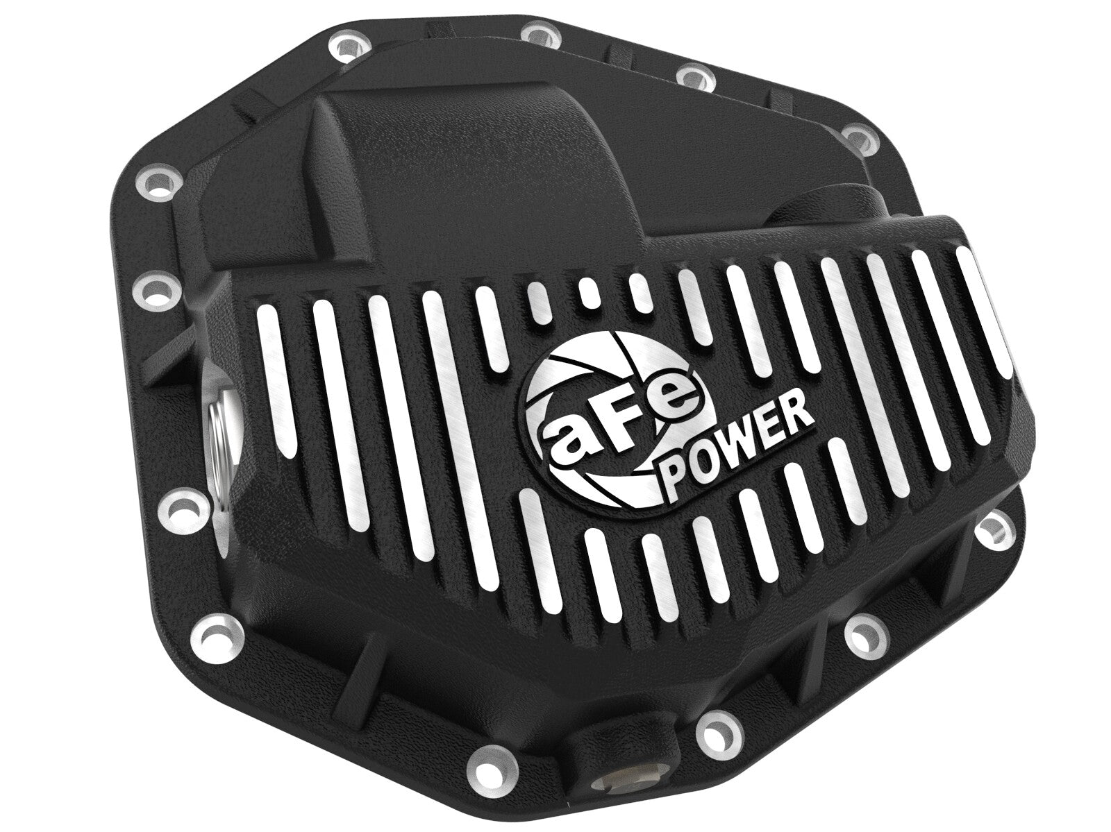 Pro Series Front Differential Cover Black w/ Machined Fins Ford F-250/350 23-26 aFe Power