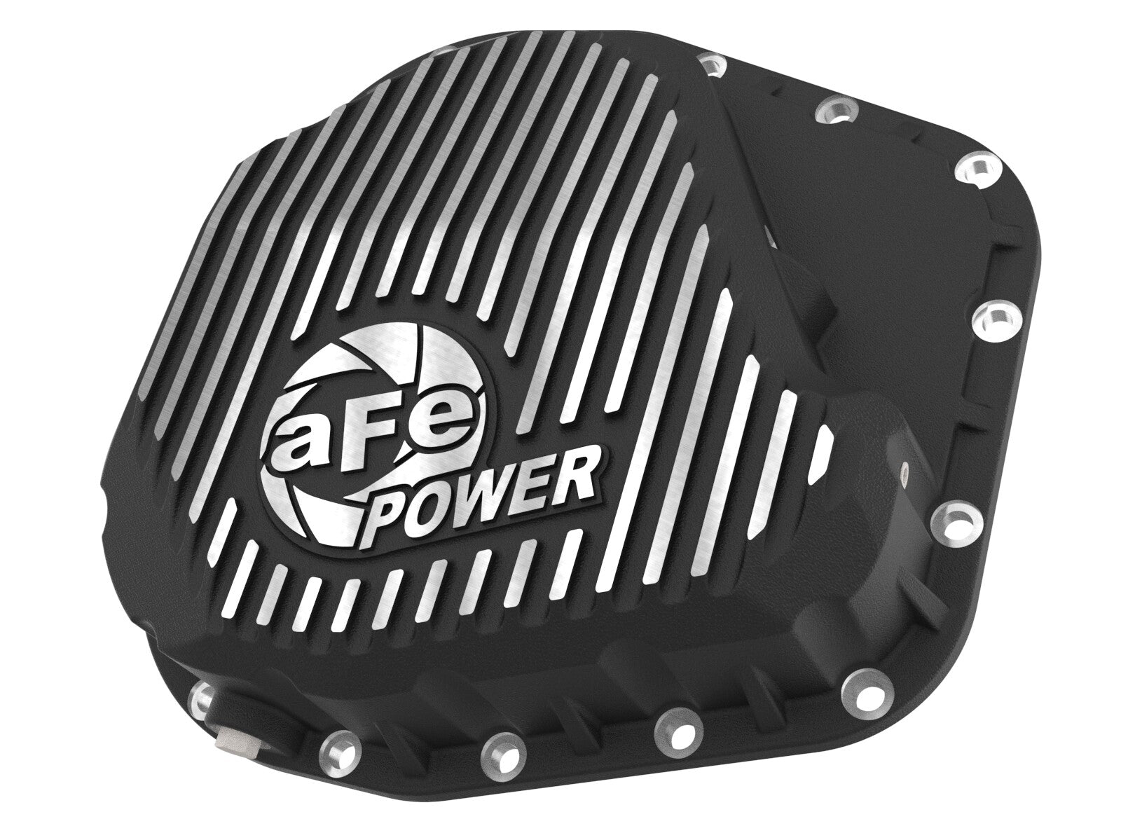 Pro Series Rear Differential Cover Black w/ Machined Fins Ford F-250/350 23-26 V8 (Sterling 11.6) aFe Power