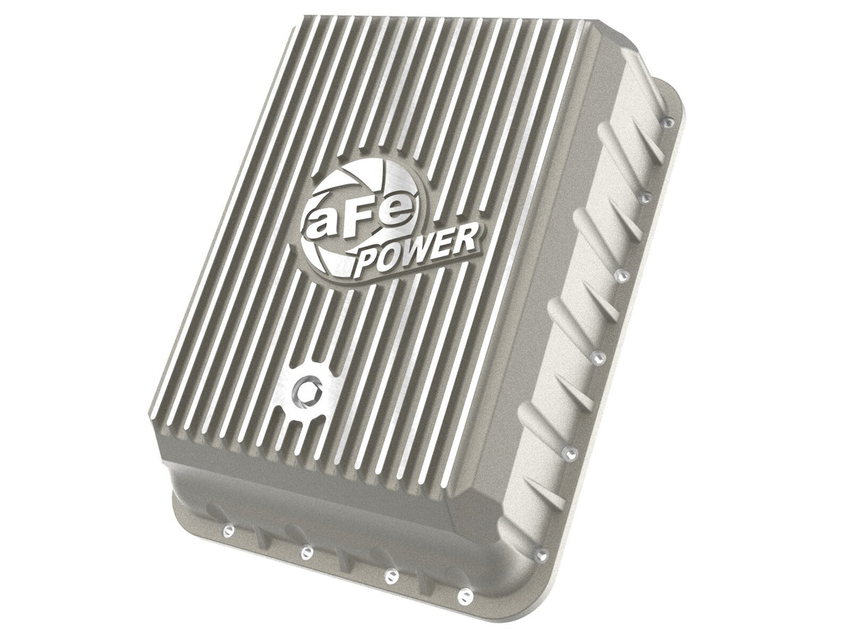 Street Series Transmission Pan Raw w/ Machined Fins Ram 3500 13-24 (AS69RC Aisin Transmission) aFe Power