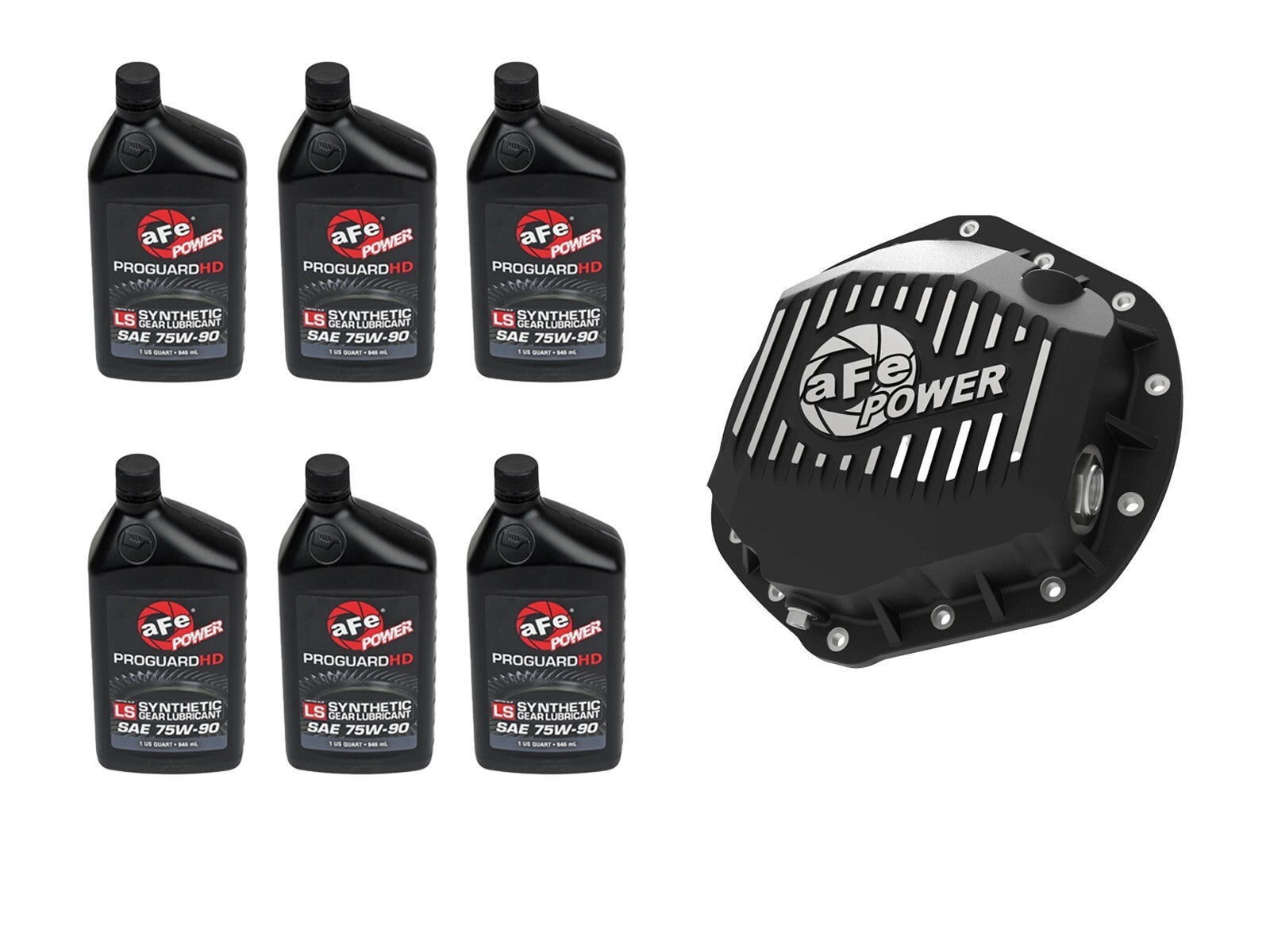 Front & Rear Diff Guard Package w/ Oil GM Diesel Trucks 01-10 V8 (Aam 9.25 & Aam 11.5-14) aFe Power