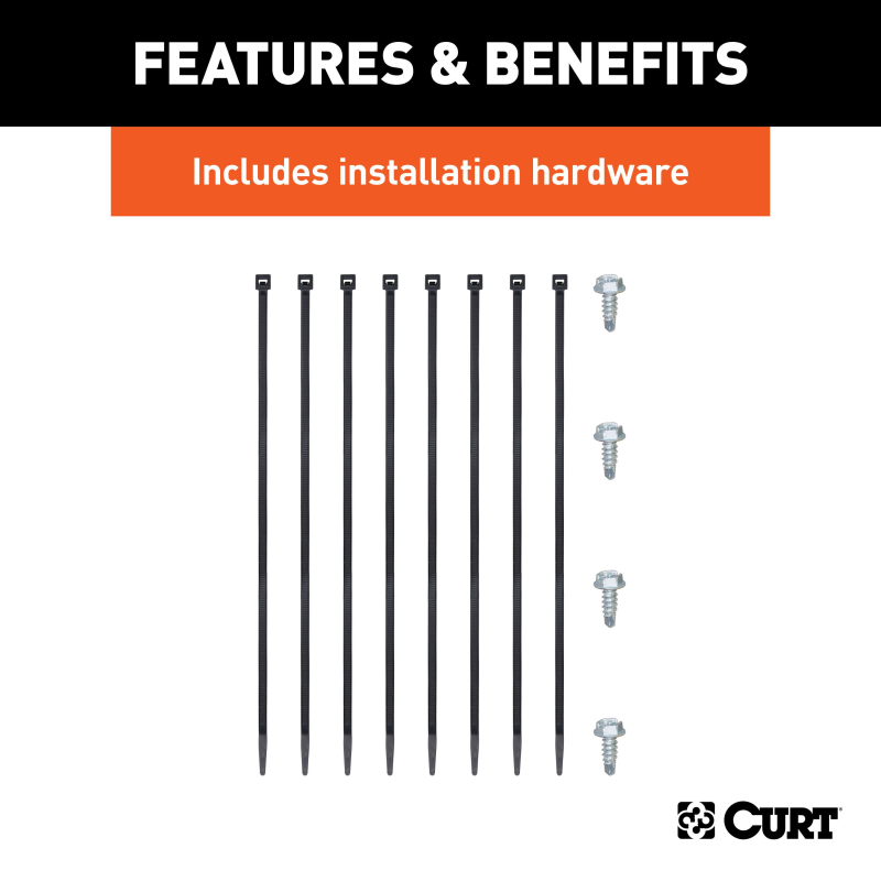 CURT 10' Custom Wiring Extension Harnesses (Adds 7-Way RV Blade to Truck Bed, 10-Pk) Model 56000010