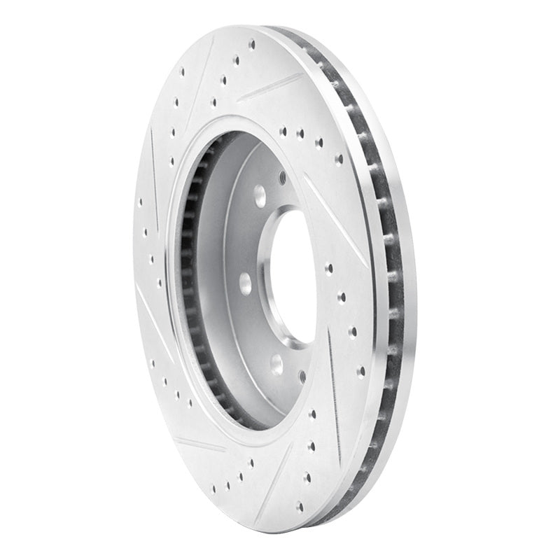R1 09-09 Ford F-150 RWD Front Right Drilled & Slotted Silver Brake Rotor