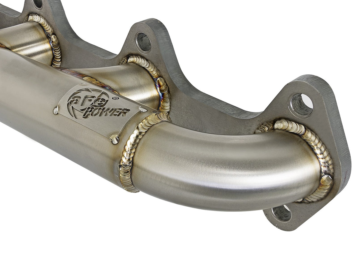 Twisted Steel 304 Stainless Steel Header w/ T4 Turbo Flange Dodge Diesel Trucks 03-07 L6-5.9L (td) aFe Power