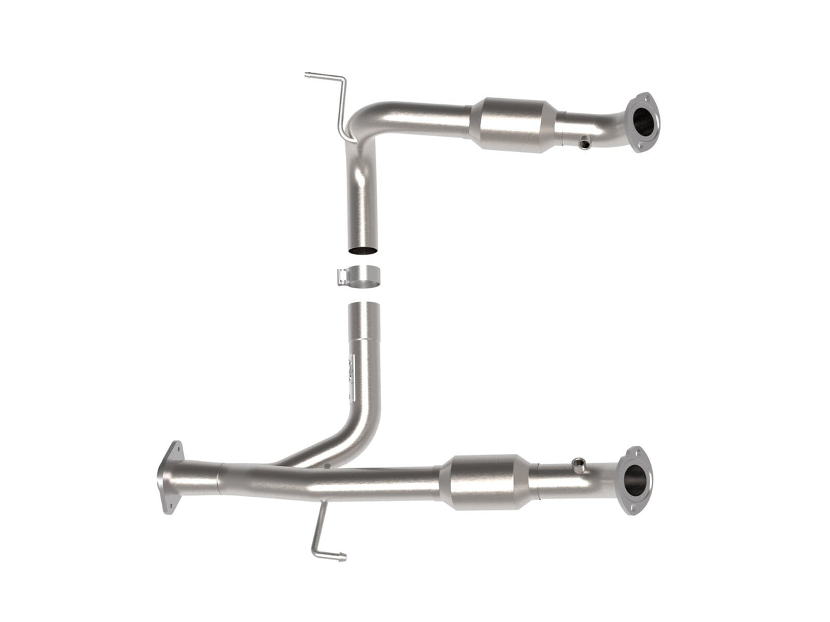 Twisted Steel Y-Pipe 2 to 3 Inch 409 Stainless Steel w/ Cat Toyota Tacoma 05-15 V6-4.0L aFe Power
