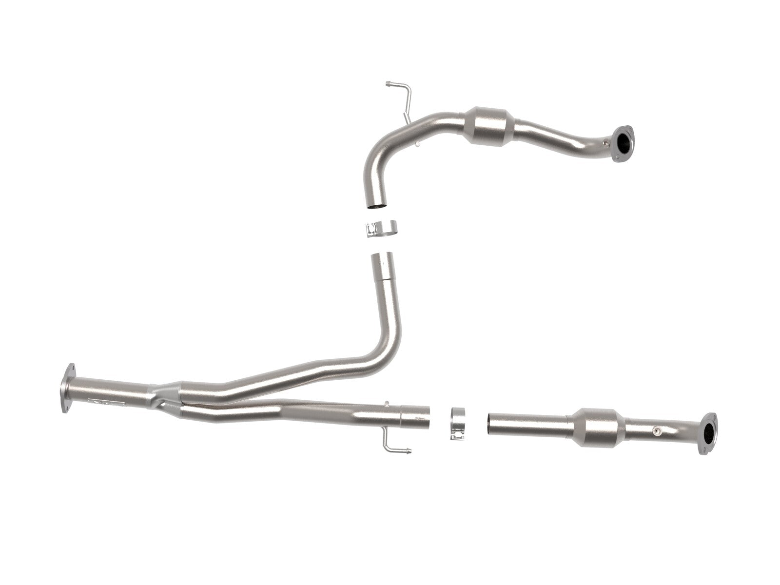 Twisted Steel Y-Pipe 2-1/2 Inch 409 Stainless Steel w/ Cat Toyota Tacoma 16-19 V6-3.5L (2WD) aFe Power
