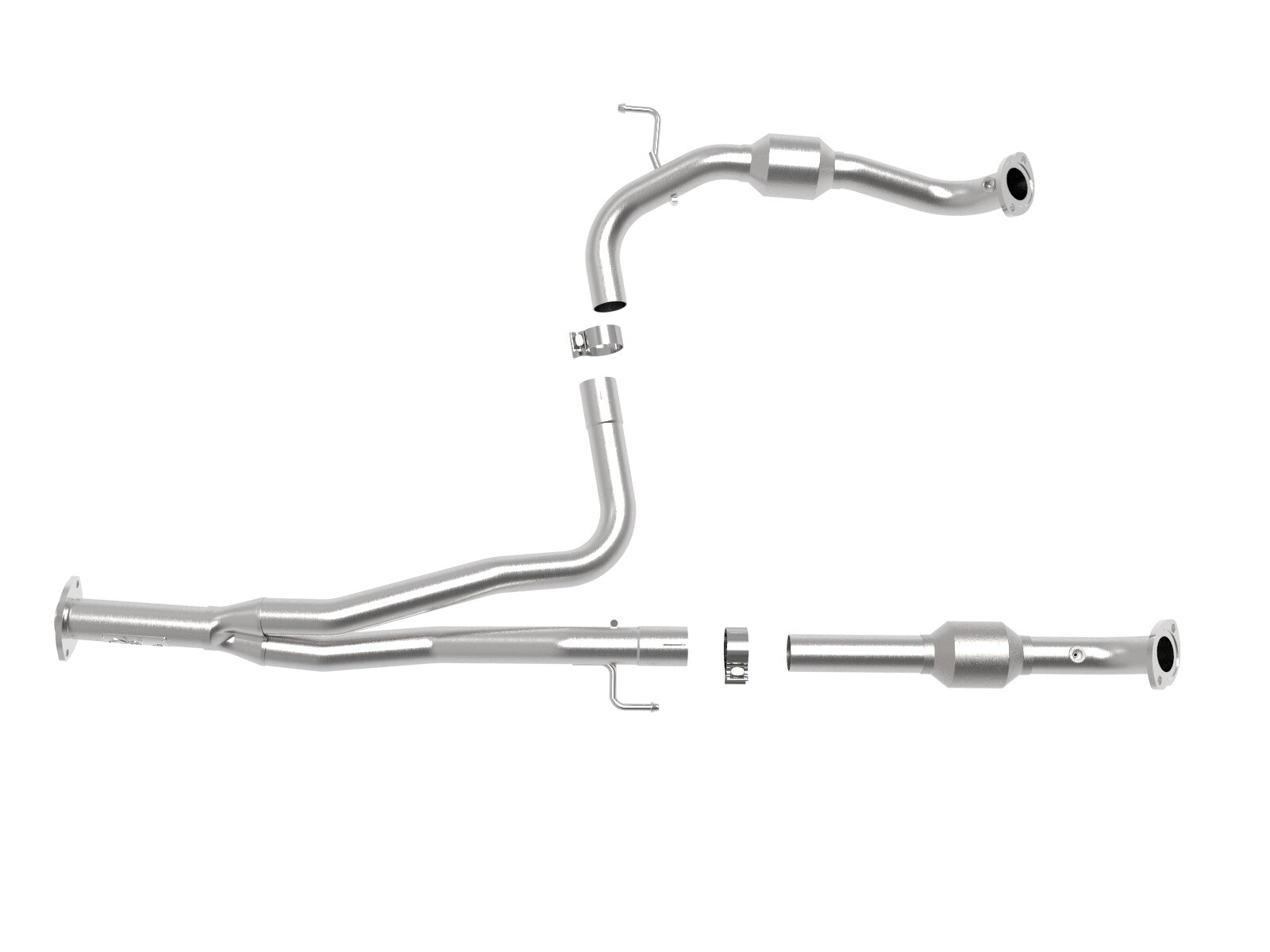 Twisted Steel Y-Pipe 2-1/4 to 2-1/2 Inch 409 Stainless Steel w/ Cat Toyota Tacoma 16-19 V6-3.5L (4WD) aFe Power