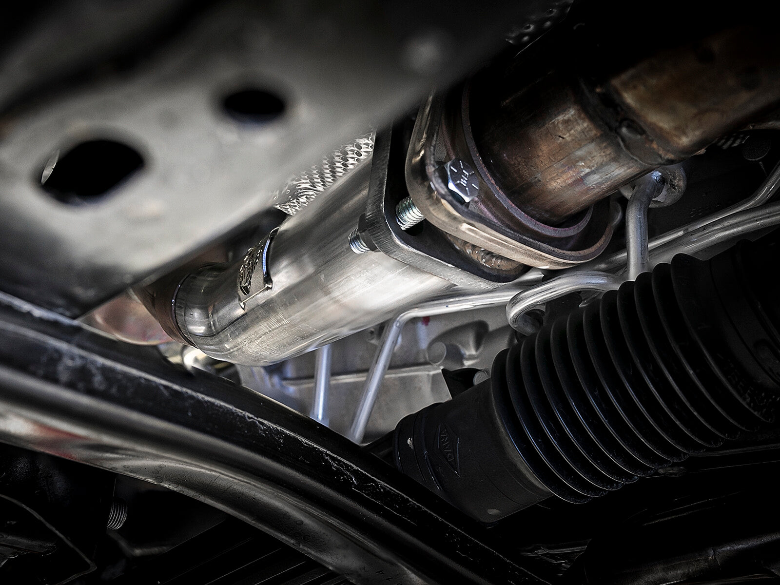 Twisted Steel 2-1/2 Inch 409 Stainless Steel Loop-Delete Downpipe Jeep Wrangler (Jl) 18-26/ Gladiator (Jt) 20-26 V6-3.6L aFe Power