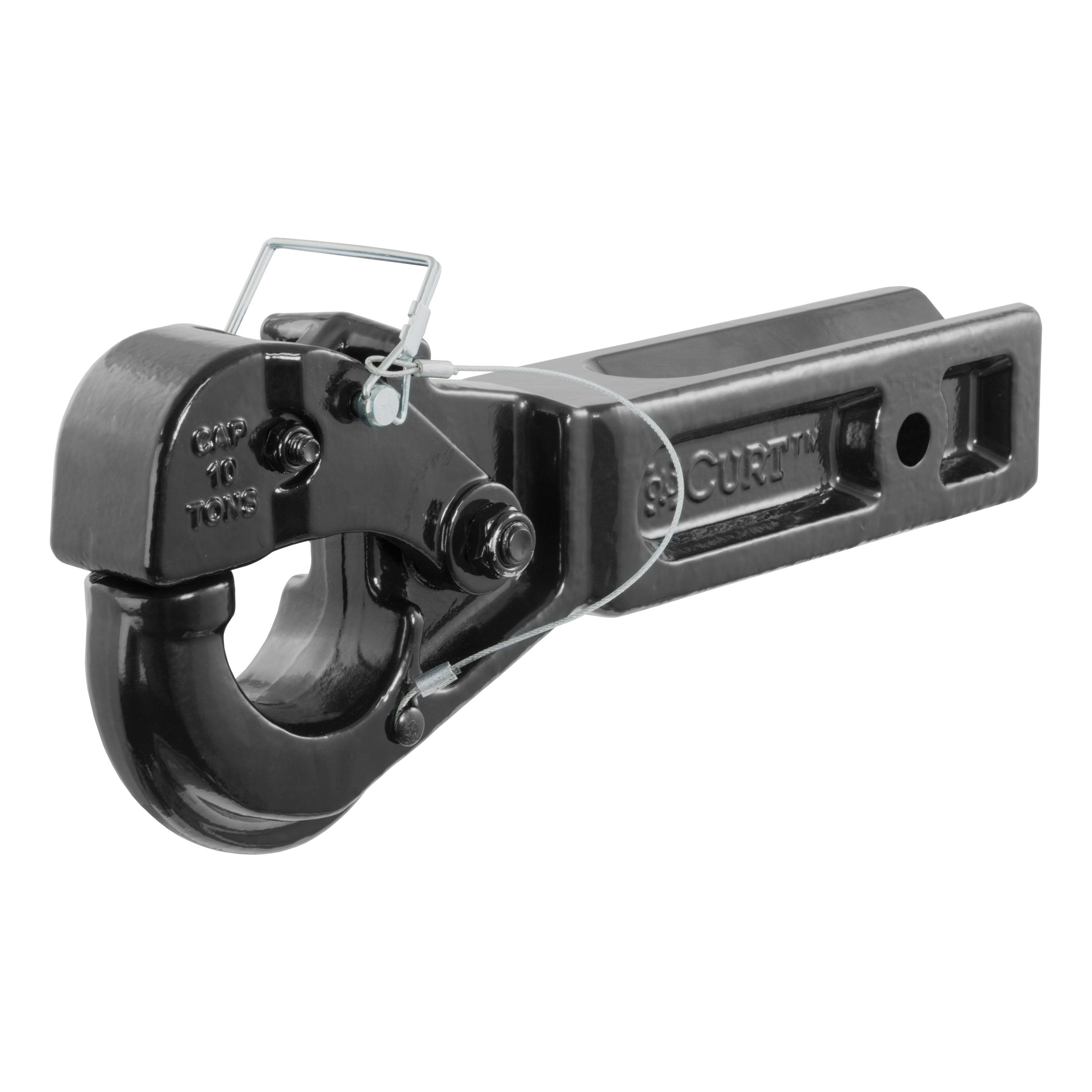 CURT Pintle Hook Hitch for 2-1/2-Inch Receiver, 20,000 lbs, Fits 2-1/2-In Lunette Ring Model 48010