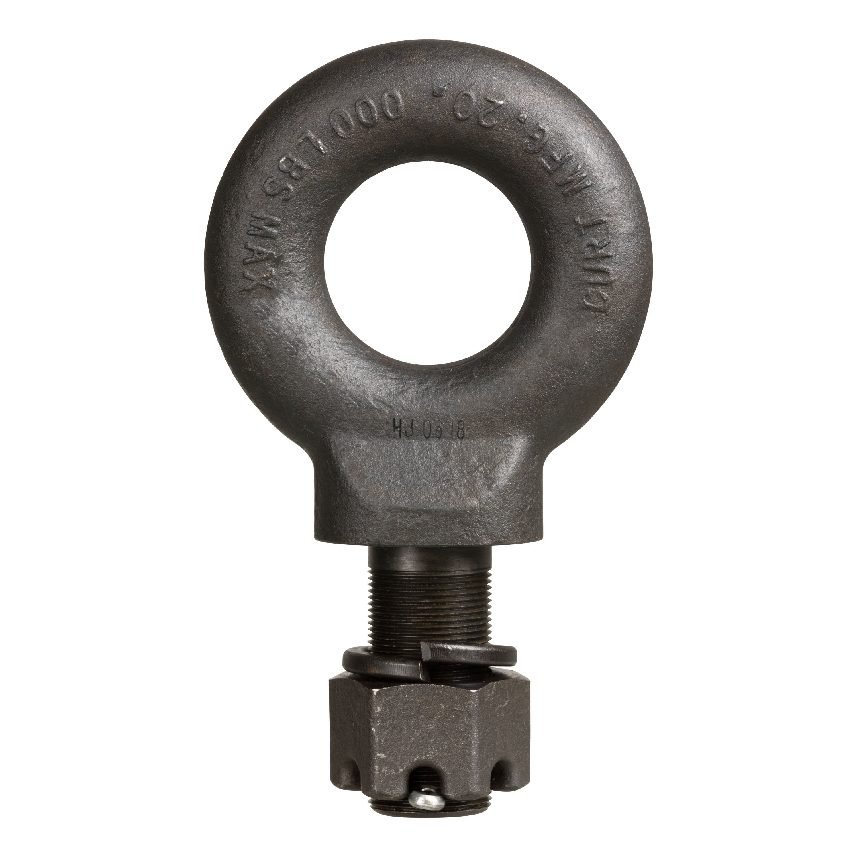 CURT Black Steel Pintle Hitch Lunette Ring with Swivel Castle Nut, 2-1/2-Inch ID, 20,000 lbs Model 48520