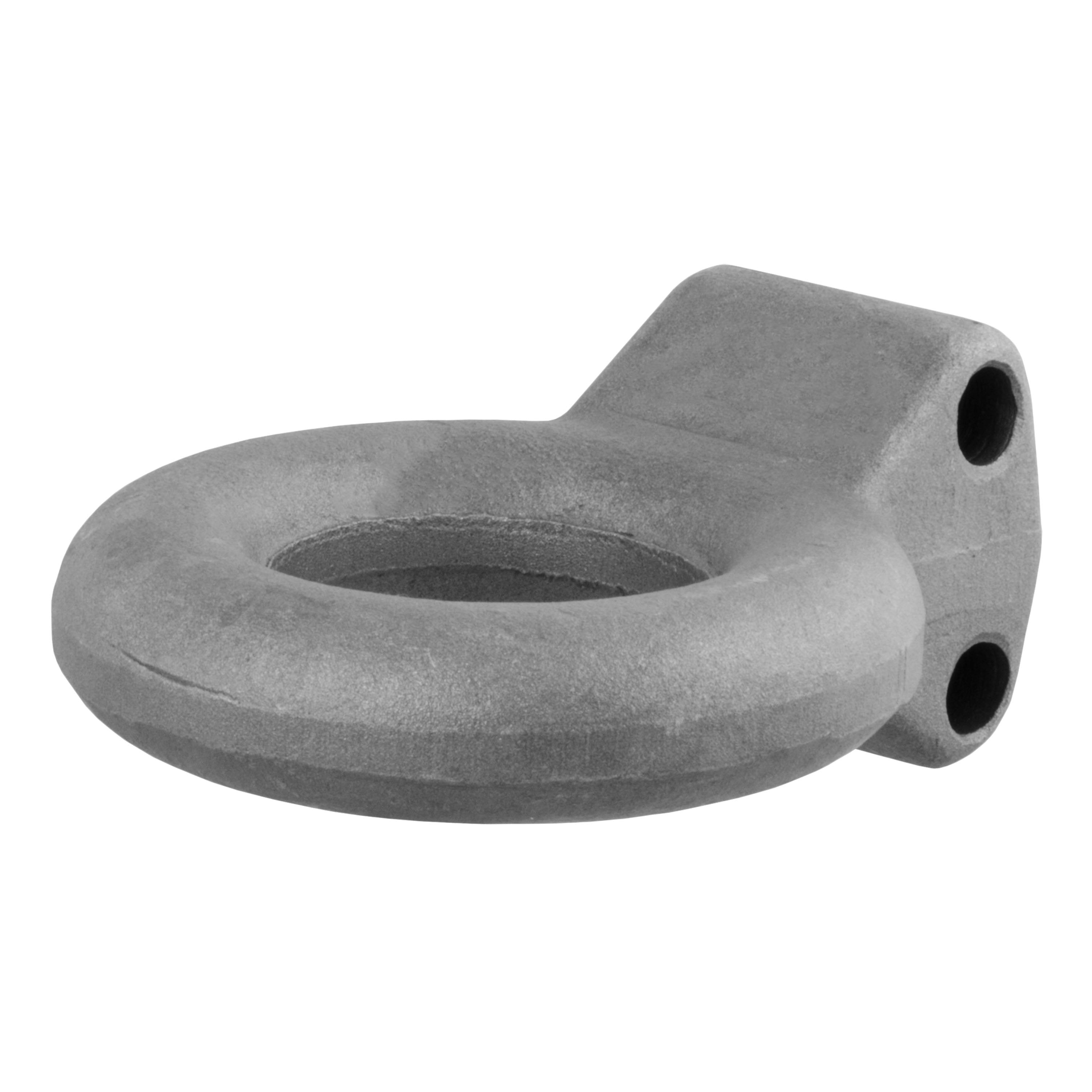 CURT Raw Steel Pintle Hitch Lunette Ring 3-Inch ID, 12,000 lbs, Channel Mount Required Model 48600