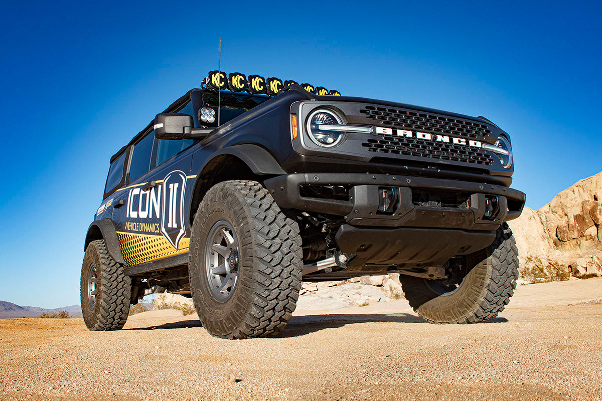 2021-2023 Ford Bronco Rear 1.25-3 Inch Lift V.S. 2.5 Series Coilover Kit Internal Reservoir Icon Vehicle Dynamics