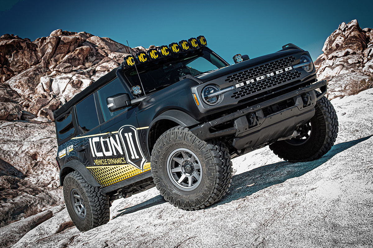 2021-2023 Ford Bronco Hoss 2.0 Pkg Rear 0-1.75 Inch Lift 2.5 Exp Series Coilover Icon Vehicle Dynamics