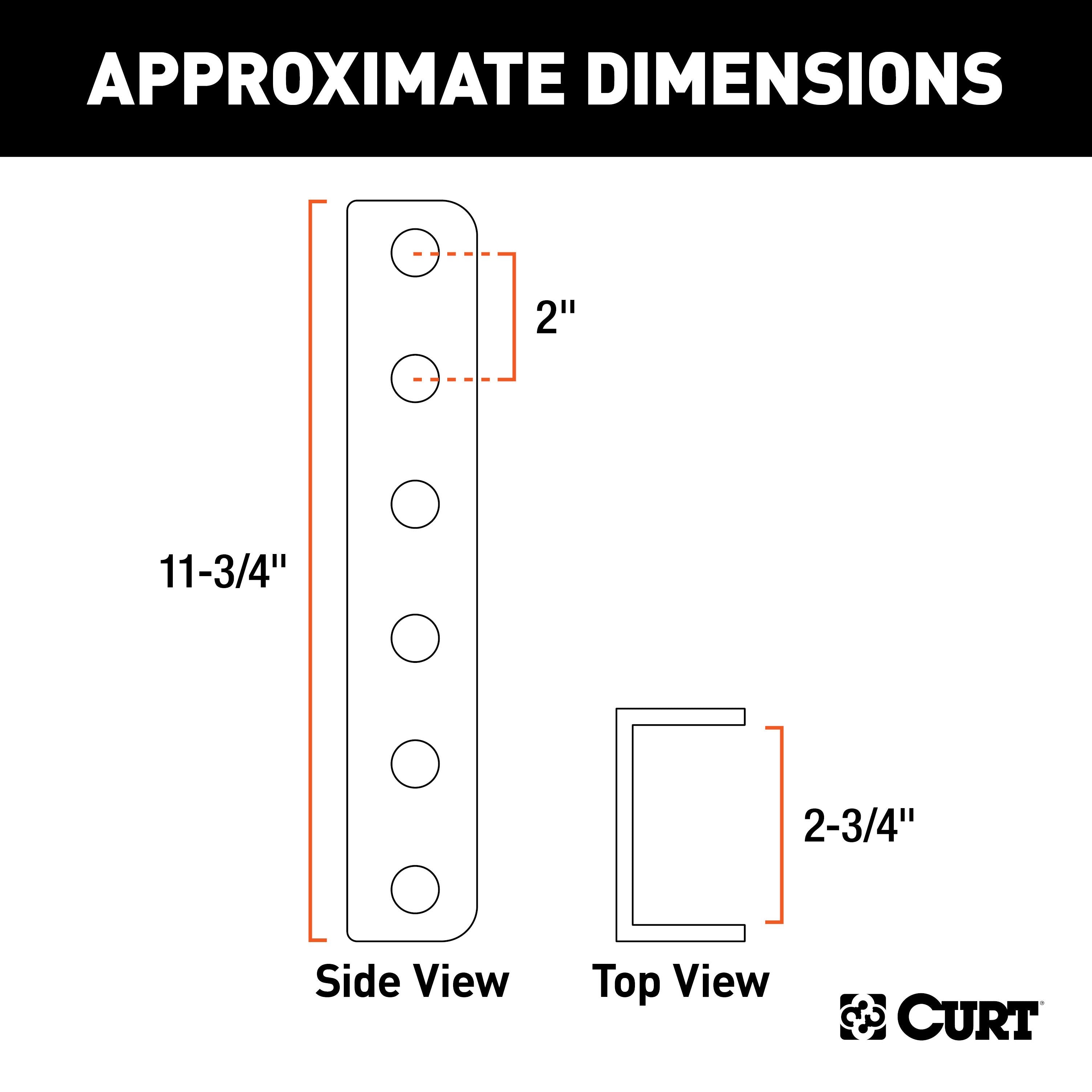 CURT SecureLatch Lunette Ring Channel, 2-3/4 ID, 11-3/4-Inch High Model 48651