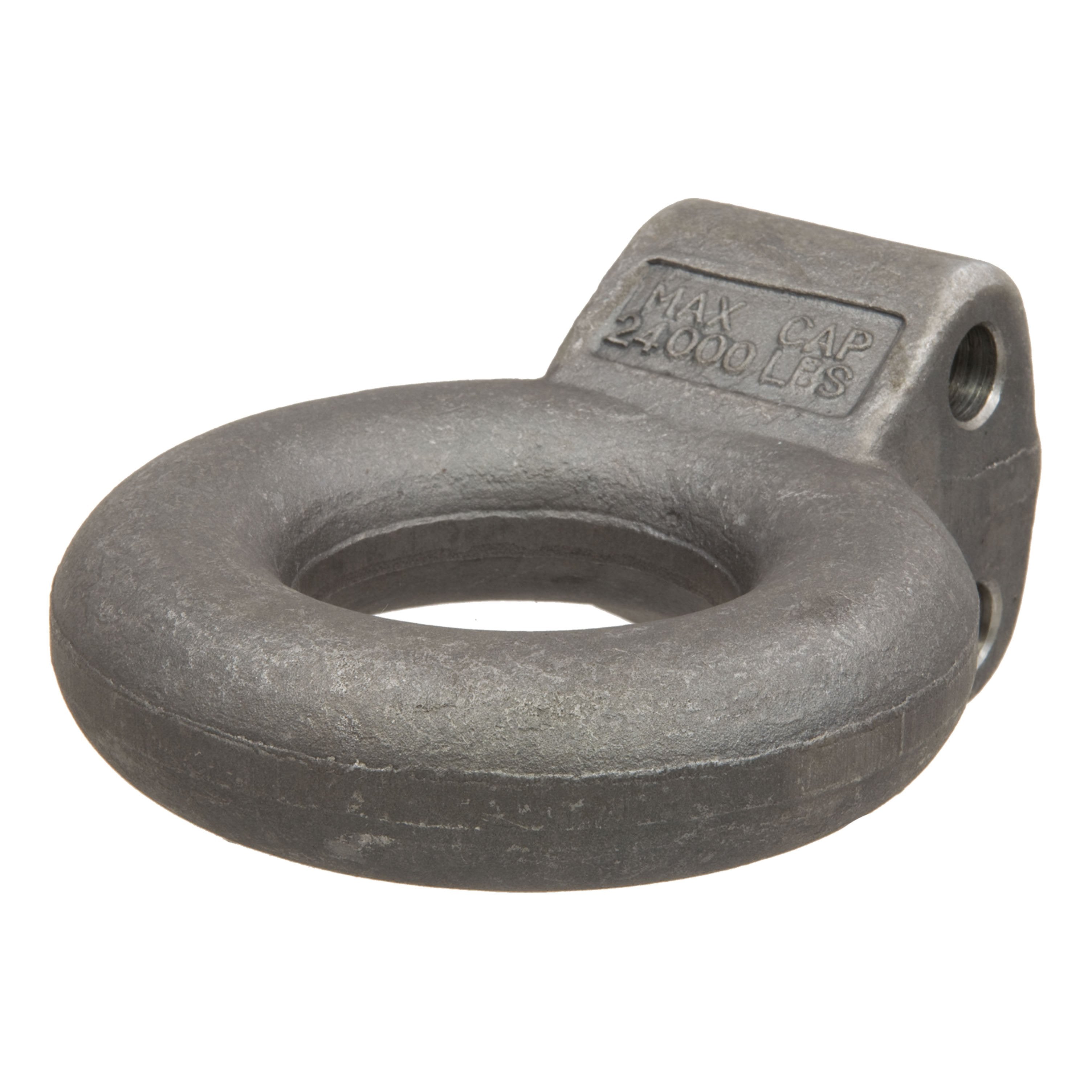 CURT Raw Steel Pintle Hitch Lunette Ring 3-Inch ID, 24,000 lbs, Channel Mount Required Model 48660