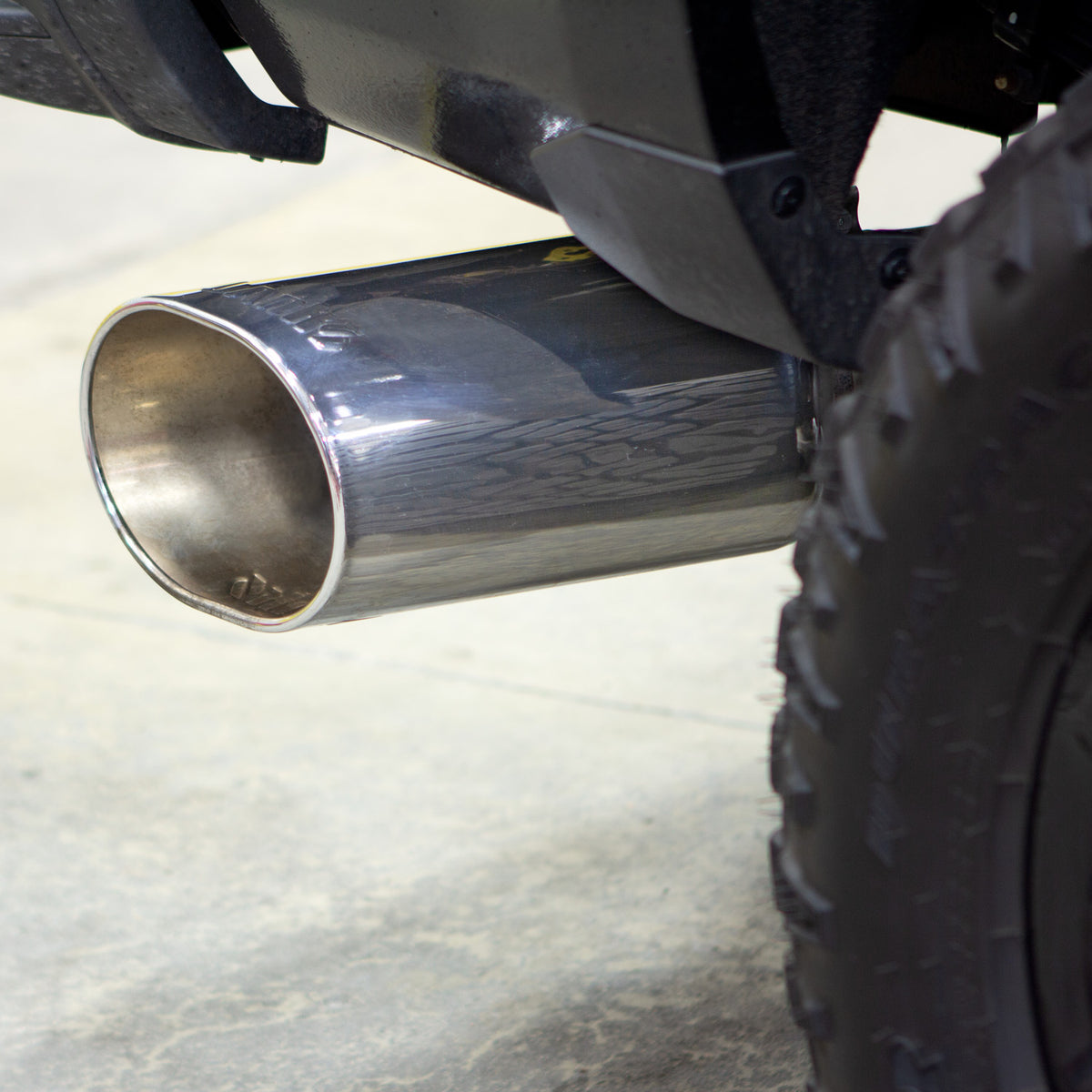 Monster Exhaust System 5-inch Single Exit Chrome Tip 2017- 2019 Chevy/GMC 2500/3500 Duramax 6.6L L5P Banks Power