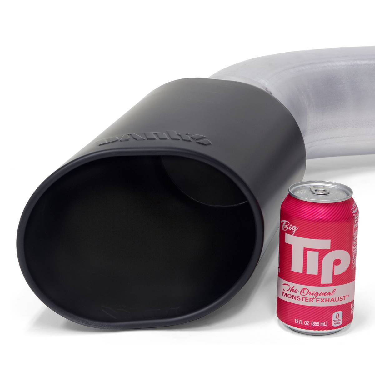 Monster Exhaust System Single Exit Black Tip for 20-22 Chevy/GMC 2500/3500 Banks Power