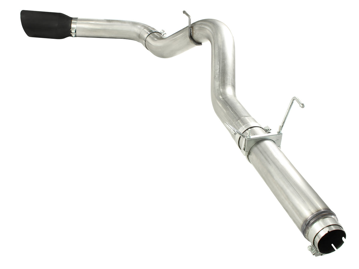 Atlas 5 Inch Aluminized Steel Dpf-Back Exhaust System w/Black Tip Dodge Diesel Trucks 07.5-12 L6-6.7L (td) aFe Power