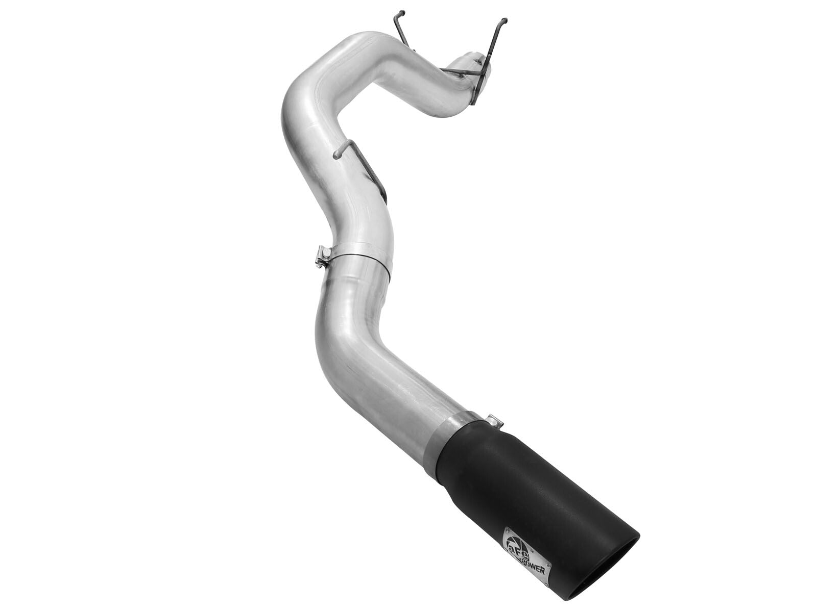 Atlas 5 Inch Aluminized Steel Dpf-Back Exhaust System w/Black Tip Dodge Ram Diesel Trucks 13-18 L6-6.7L (td)160.5/160 Inch Wheel-Base aFe Power