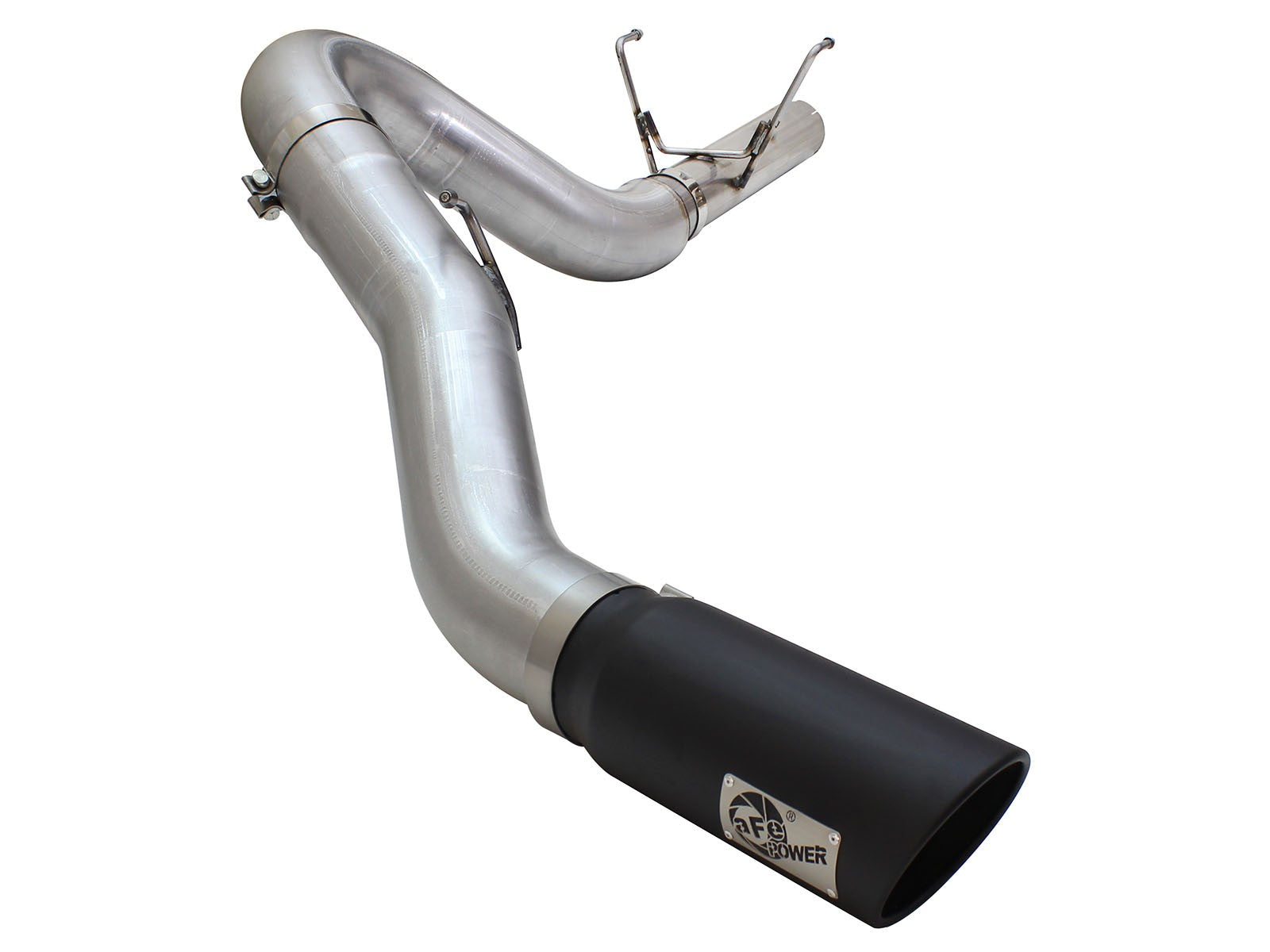 Atlas 5 Inch Aluminized Steel Dpf-Back Exhaust System w/Black Tip Dodge Ram Diesel Trucks 13-18 L6-6.7L (td) Crew Cab aFe Power