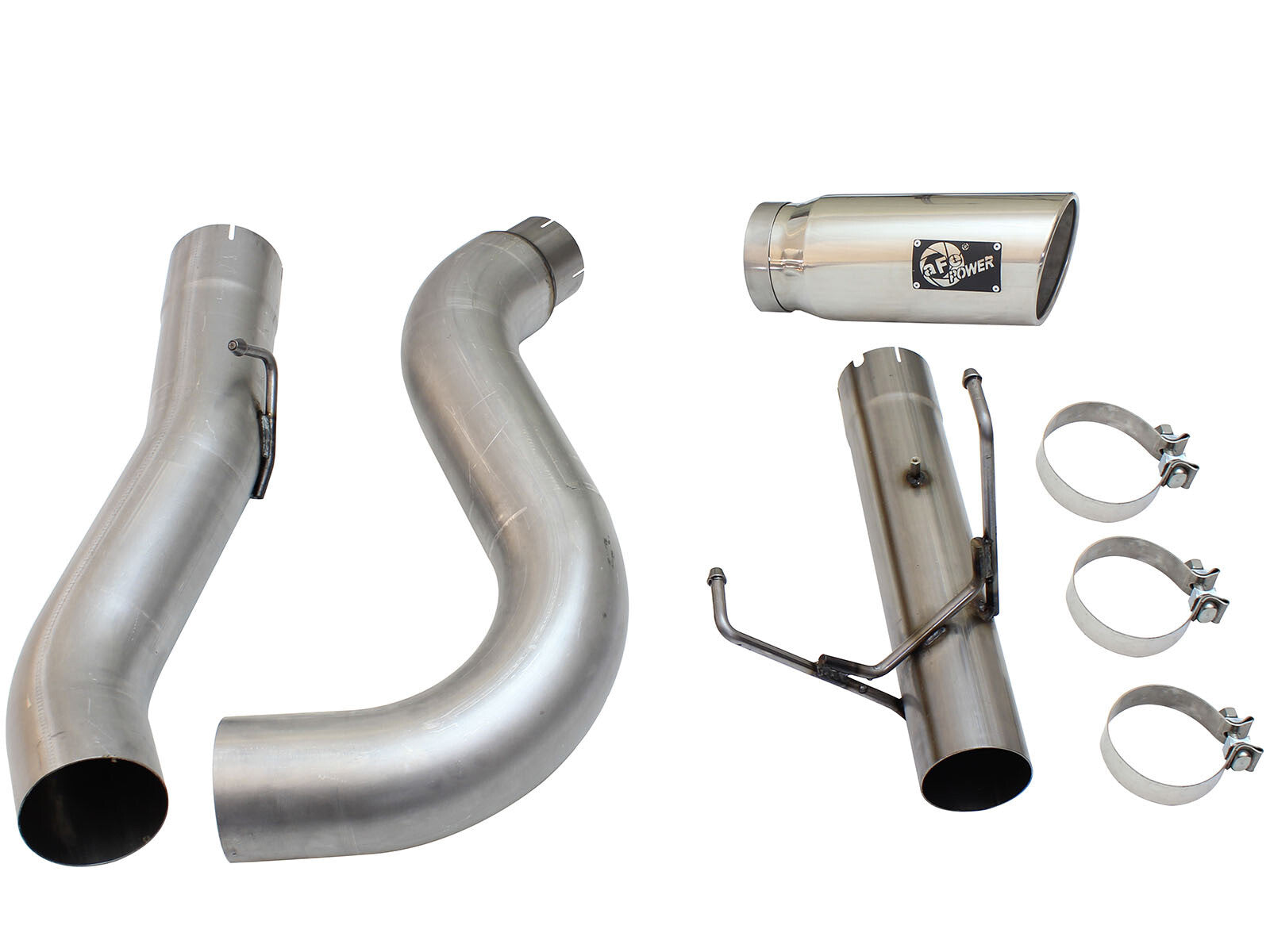 Atlas 5 Inch Aluminized Steel Dpf-Back Exhaust System w/Polished Tip Dodge Ram Diesel Trucks 13-18 L6-6.7L (td) Leaf/Coil Spring Suspension aFe Power