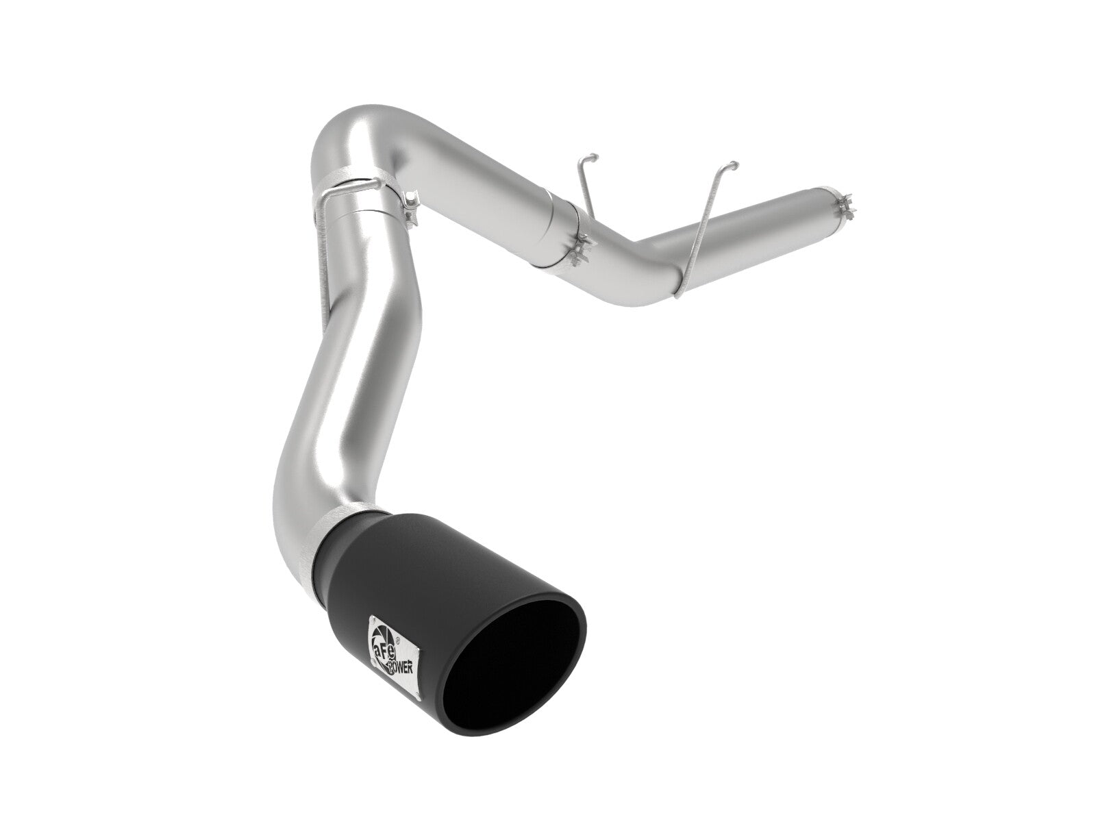Atlas 5 Inch Aluminized Steel Dpf-Back Exhaust System w/Black Tip Ram Diesel Trucks 19-26 L6-6.7L (td) Crew Cab, Long Bed 8' Box 169 Inch Wheelbase Models aFe Power